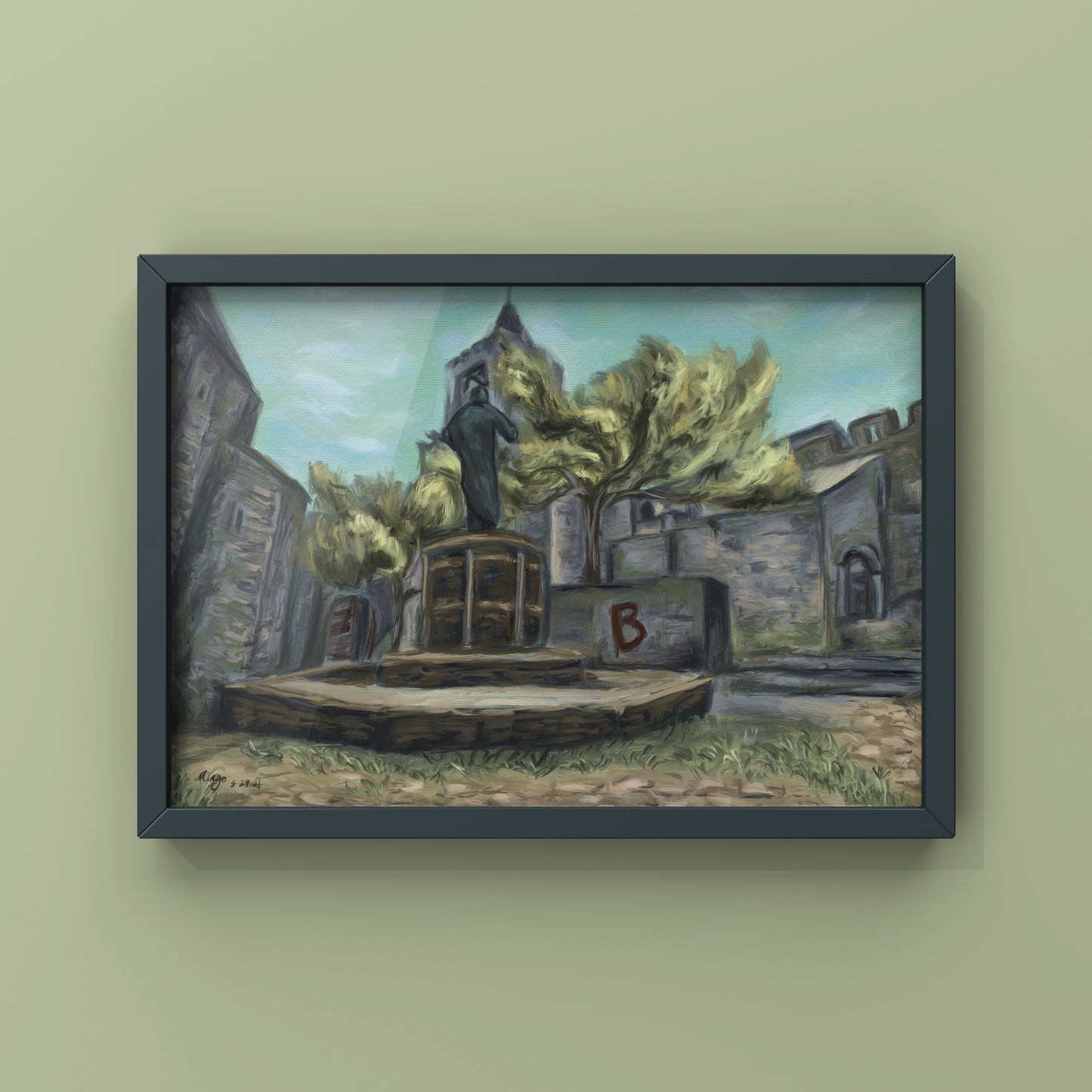 CSGO Cobblestone Landscape Oil Painting | CSGO Merch | Postcard | CS2 Gaming poster | CounterStrike Art | By MingoArt