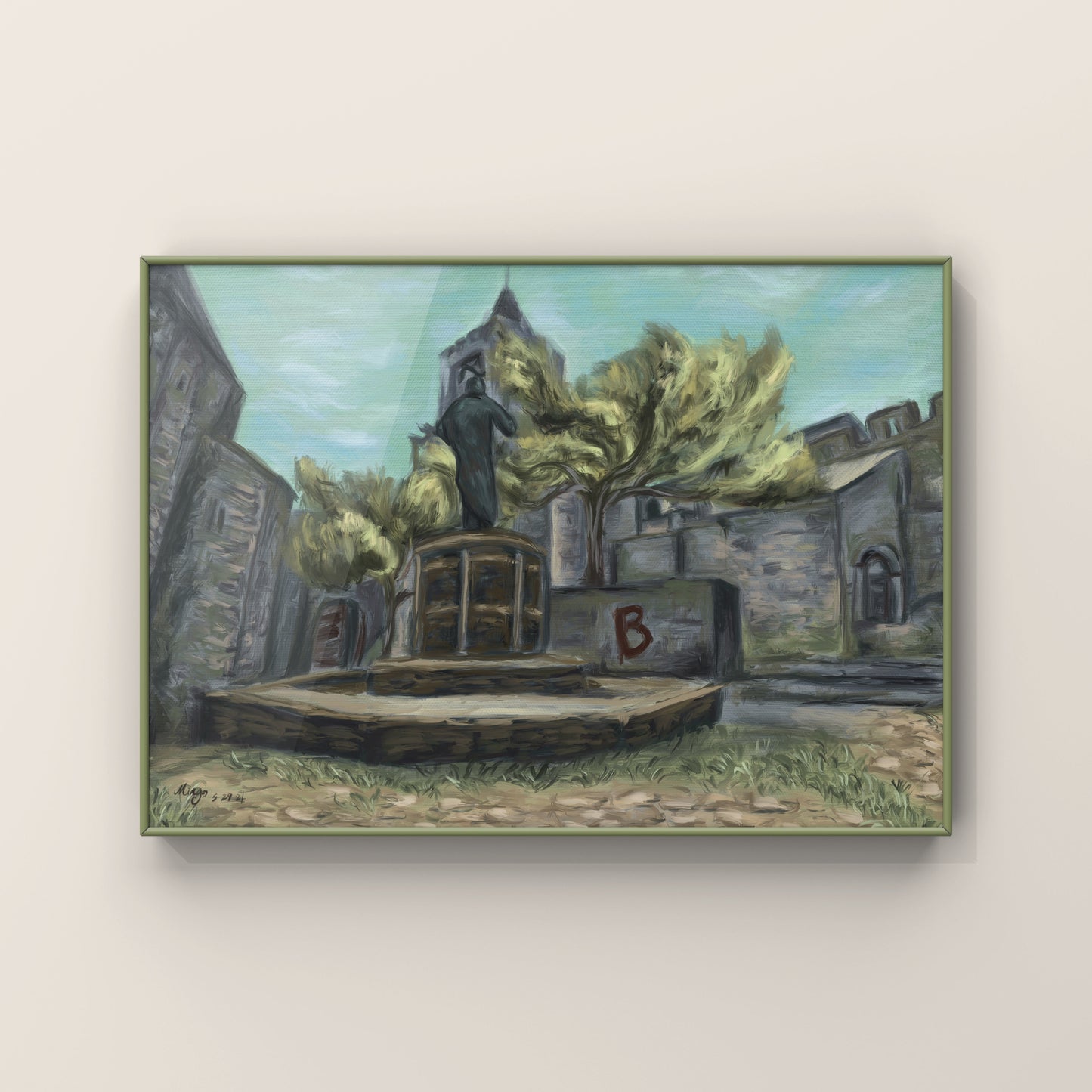 CSGO Cobblestone Landscape Oil Painting | CSGO Merch | Postcard | CS2 Gaming poster | CounterStrike Art | By MingoArt