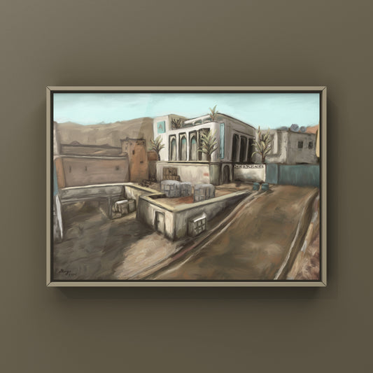 CSGO Dust 2 Landscape Oil Painting | CSGO Merch | Postcard | CS2 Gaming poster | Art Print | CounterStrike Art  | By MingoArt