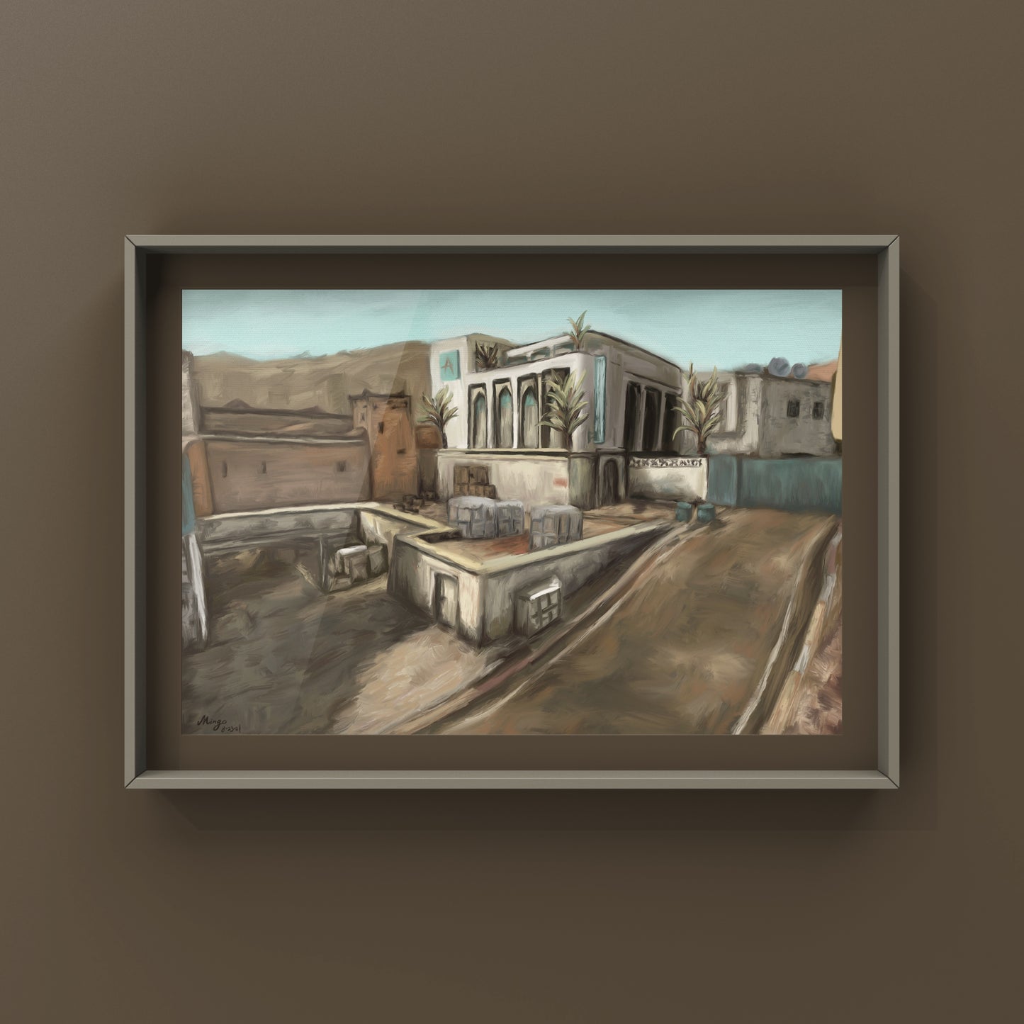 CSGO Dust 2 Landscape Oil Painting | CSGO Merch | Postcard | CS2 Gaming poster | Art Print | CounterStrike Art  | By MingoArt