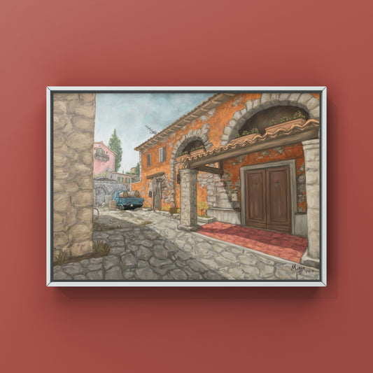 CS2 Inferno Lane Landscape Oil Painting | CSGO Merch | CSGO Art | CS2 Gaming poster | Art Print | CounterStrike Art | By MingoArt