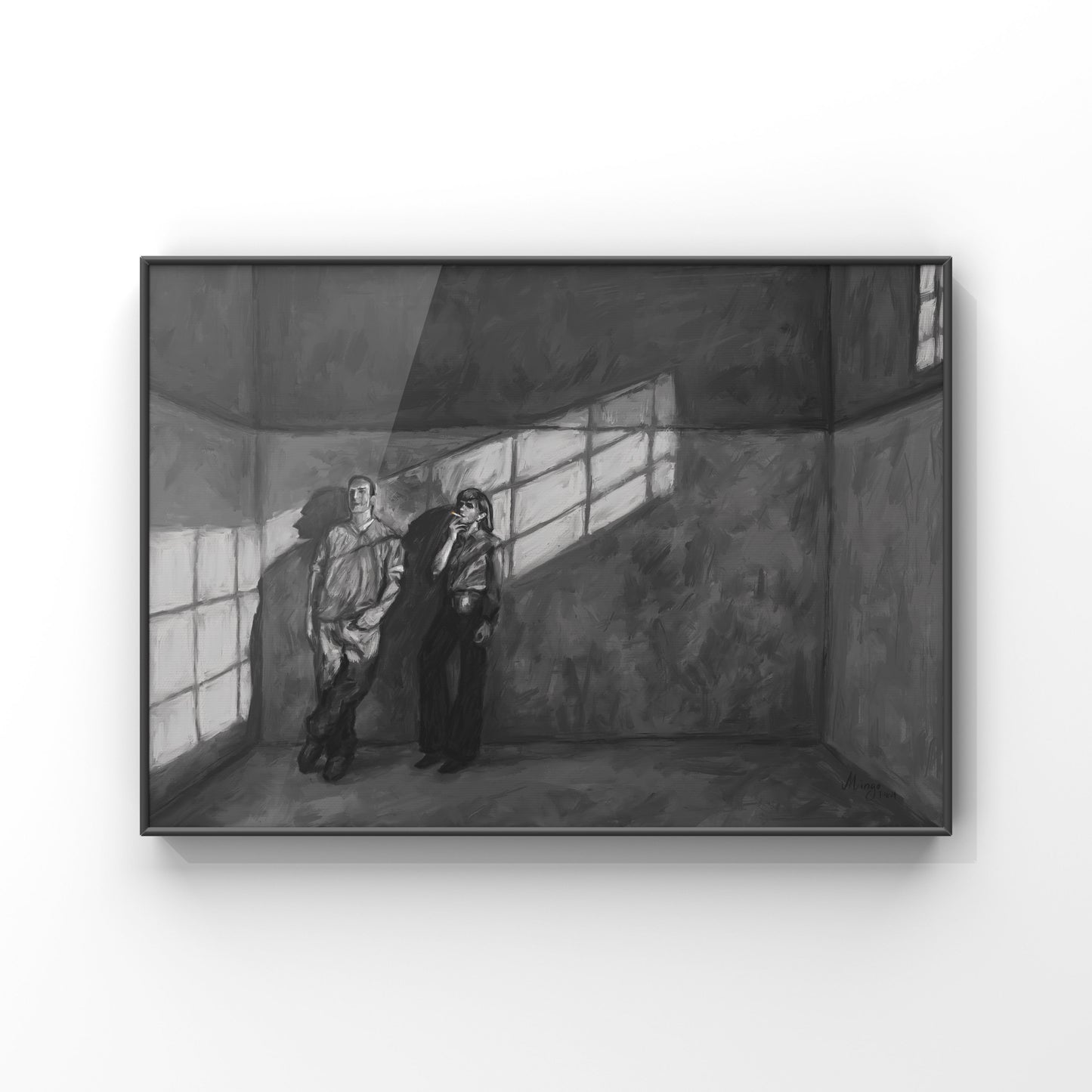 Better Call Saul Monochrome Oil Painting Art Print Poster | Breaking Bad Poster | TV Series Poster Print | Office Wall Decor  | By MingoArt