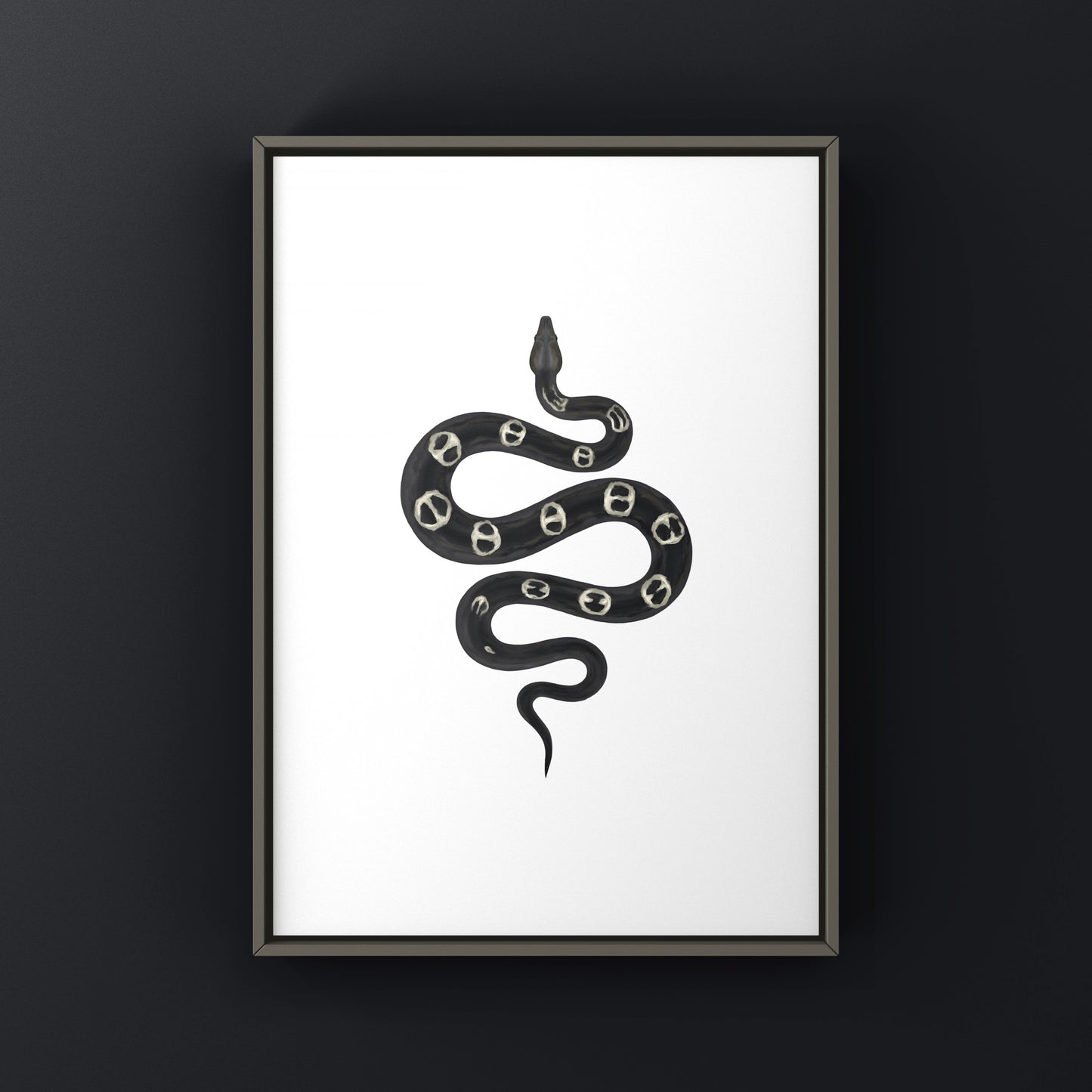 Colombian Red Tail Boa art print featuring a detailed illustration of a Boa imperator on white background.