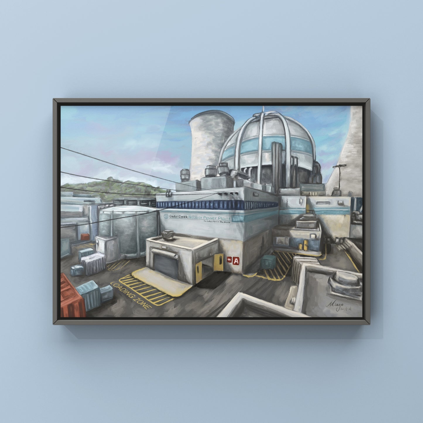 CSGO Nuke Landscape Oil Painting | CSGO Merch | Postcard | CS2 Gaming poster | Art Print | CounterStrike Art | By MingoArt