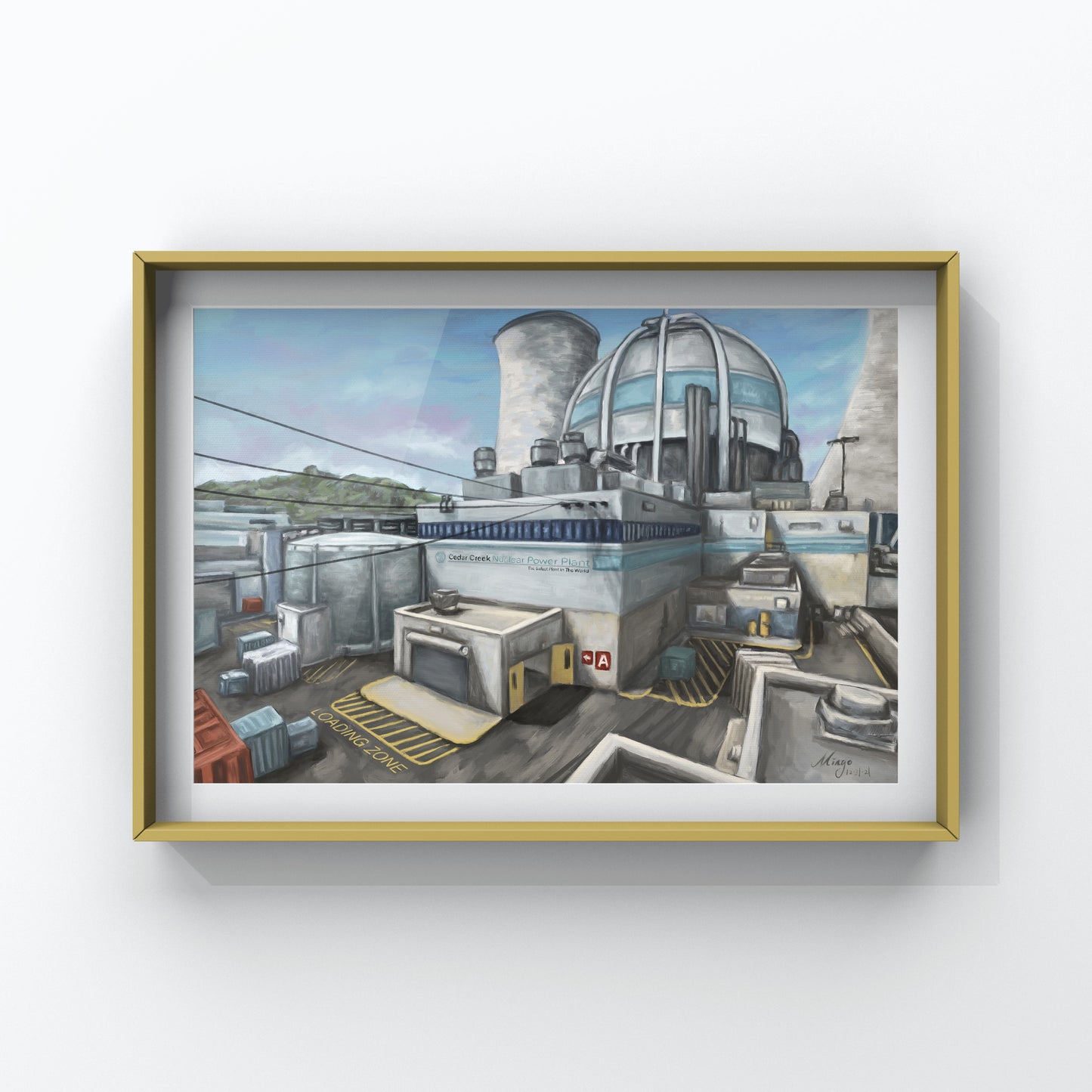 CSGO Nuke Landscape Oil Painting | CSGO Merch | Postcard | CS2 Gaming poster | Art Print | CounterStrike Art | By MingoArt