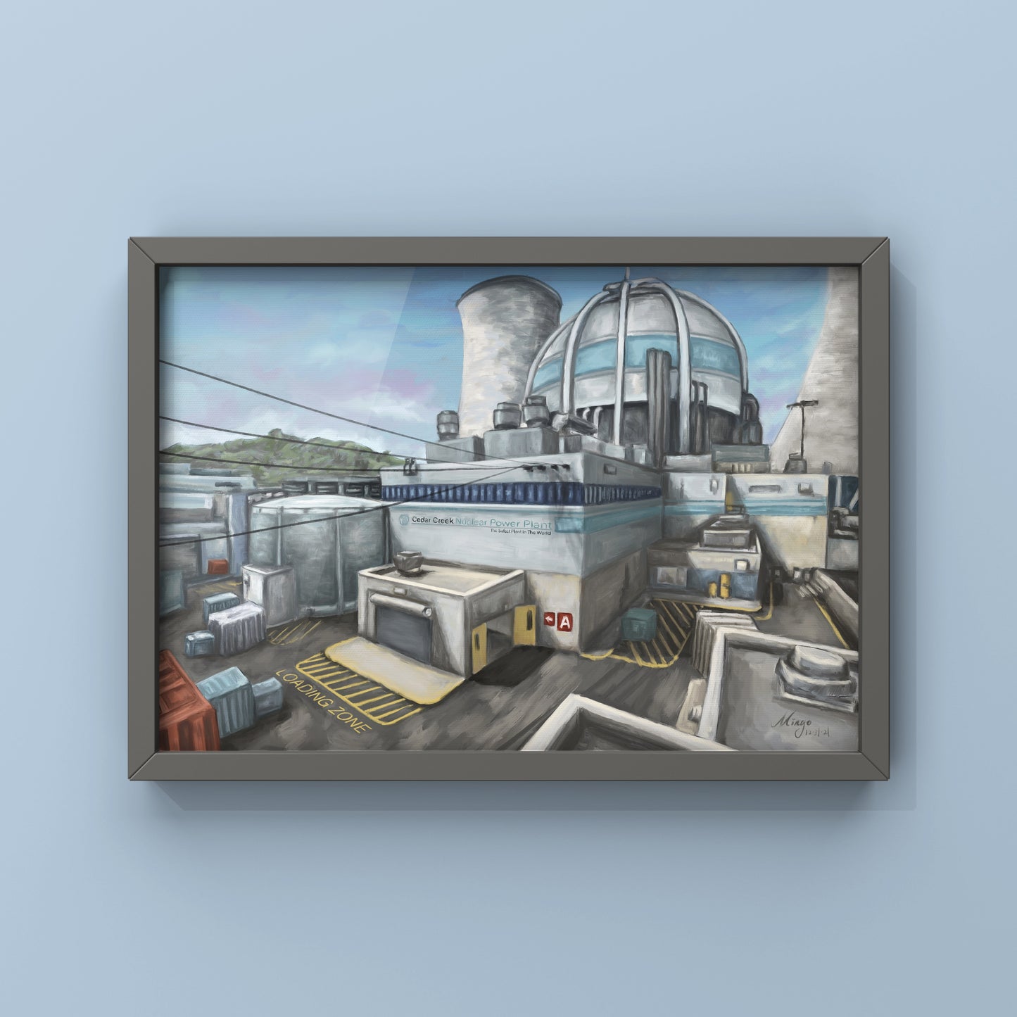 CSGO Nuke Landscape Oil Painting | CSGO Merch | Postcard | CS2 Gaming poster | Art Print | CounterStrike Art | By MingoArt