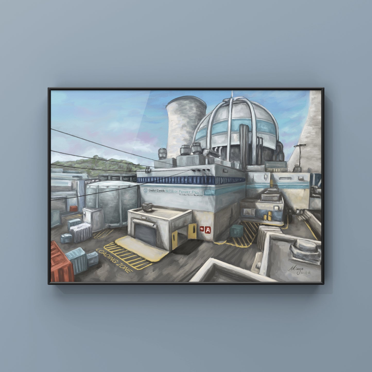 CSGO Nuke Landscape Oil Painting | CSGO Merch | Postcard | CS2 Gaming poster | Art Print | CounterStrike Art | By MingoArt