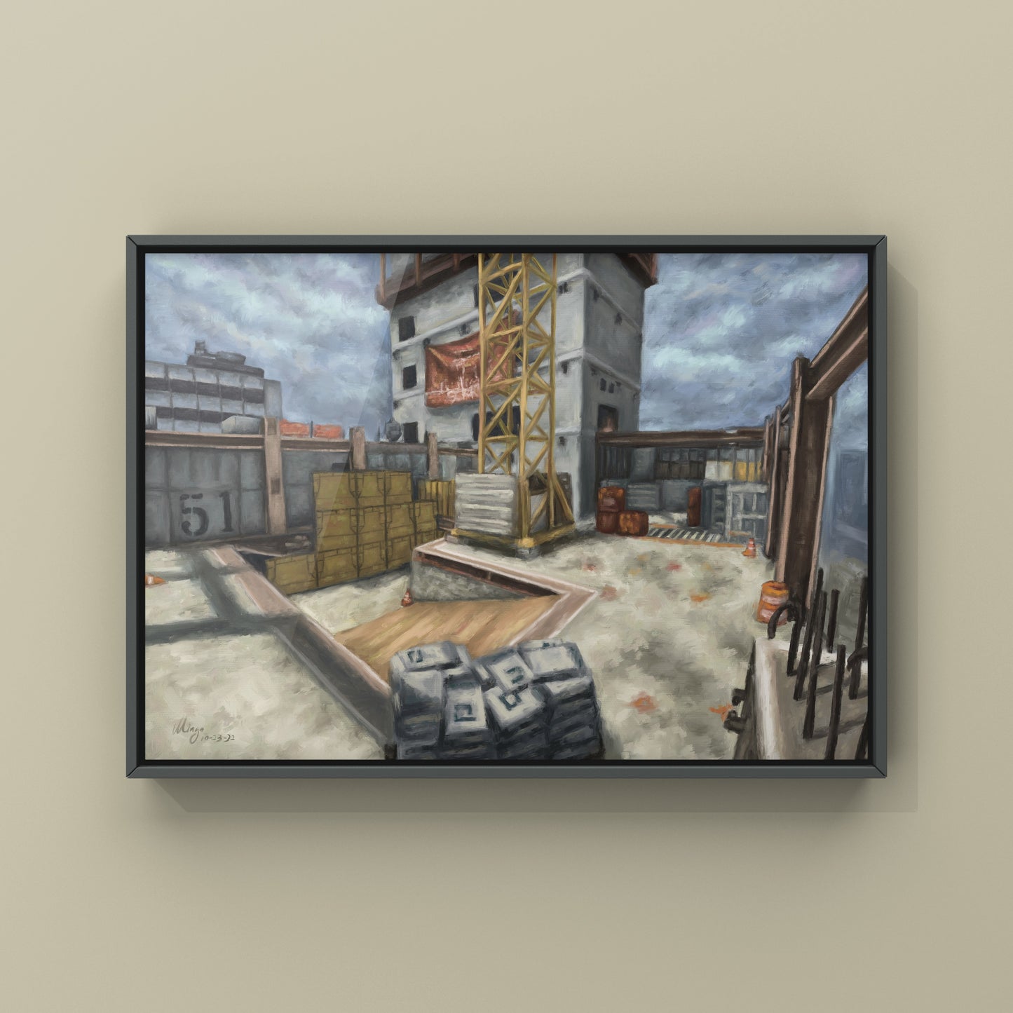 CSGO Vertigo Landscape Oil Painting | CSGO Merch | Postcard | CS2 Gaming poster | Art Print | CounterStrike Art   | By MingoArt