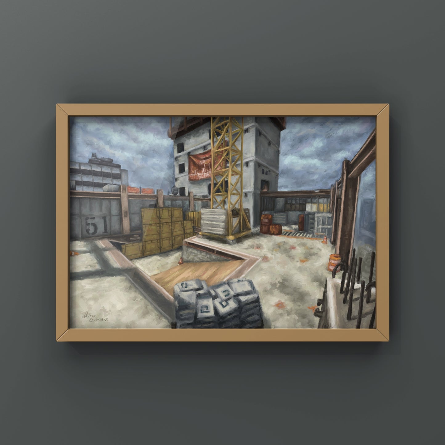 CSGO Vertigo Landscape Oil Painting | CSGO Merch | Postcard | CS2 Gaming poster | Art Print | CounterStrike Art   | By MingoArt