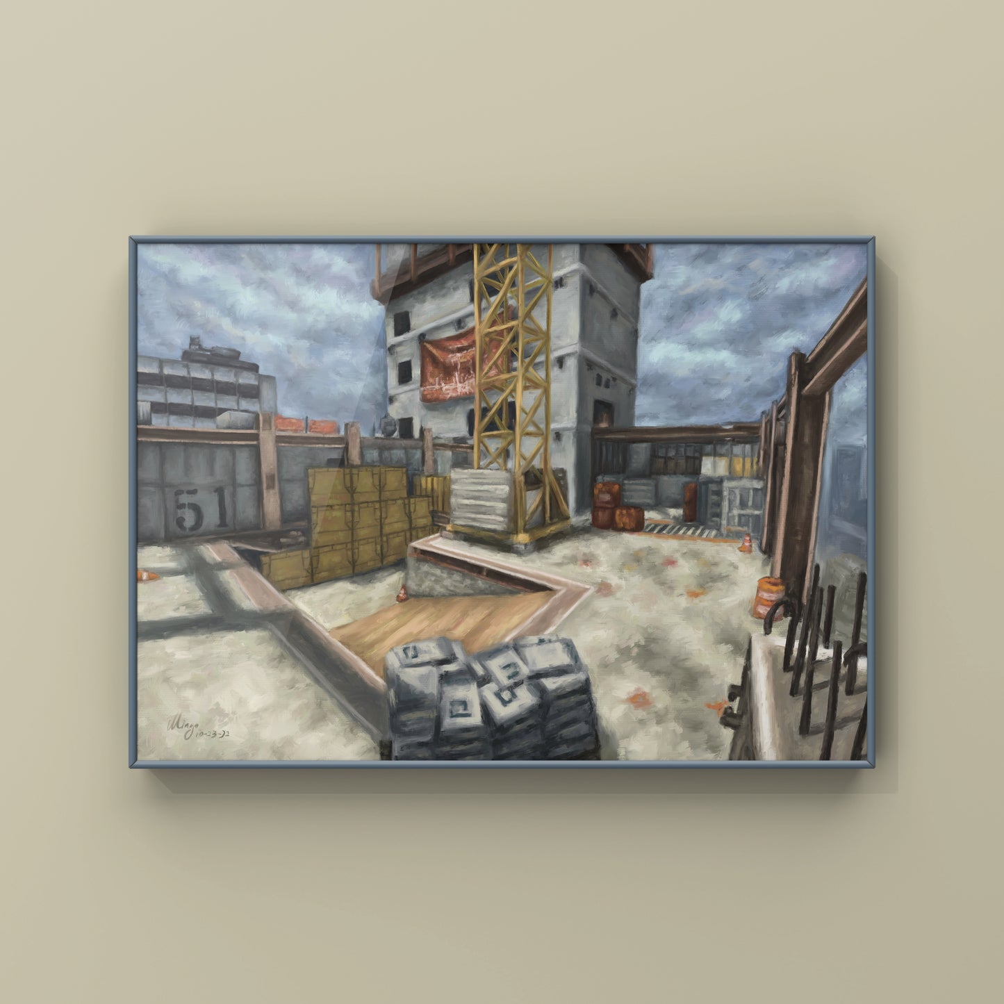 CSGO Vertigo Landscape Oil Painting | CSGO Merch | Postcard | CS2 Gaming poster | Art Print | CounterStrike Art   | By MingoArt