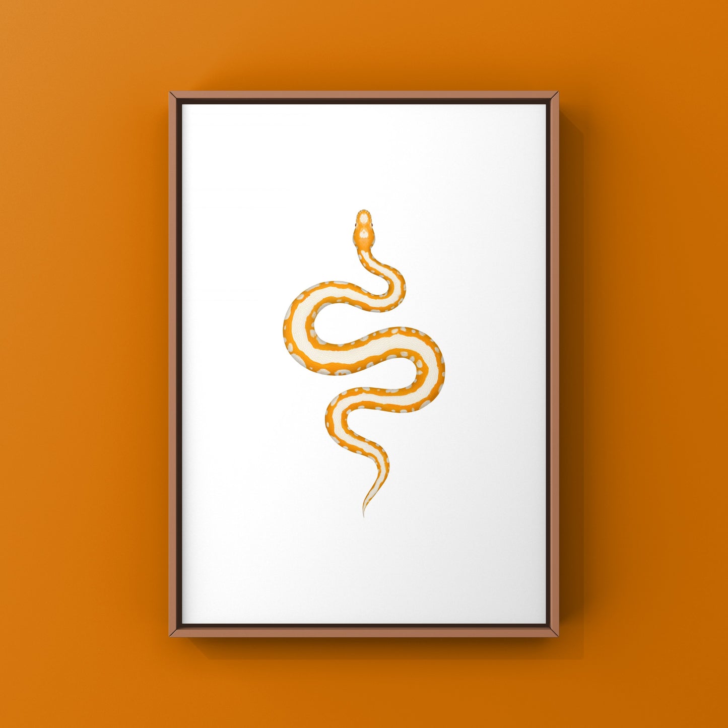 Blackhead Lavender Batman Ball Python art print by The Silk Ranch featuring detailed python illustration on a white background.