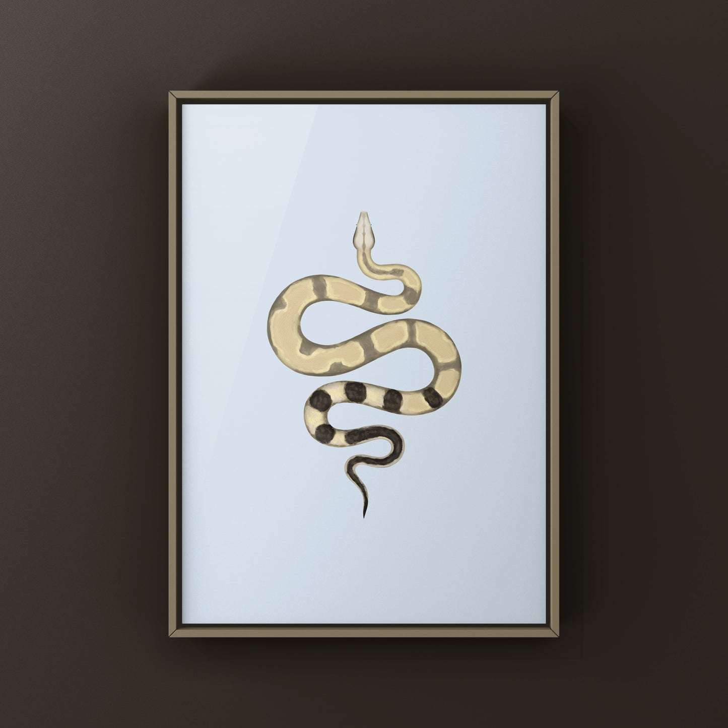 Colombian Red Tail Boa art print featuring vibrant colors and detailed depiction of a Boa imperator, by The Silk Ranch.