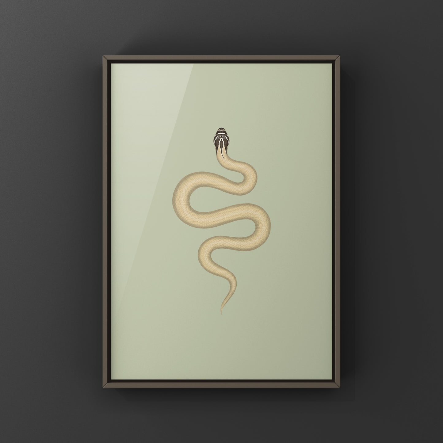 Western Hognose Snake art print featuring a detailed illustration of a Super Anaconda Heterodon nasicus by The Silk Ranch