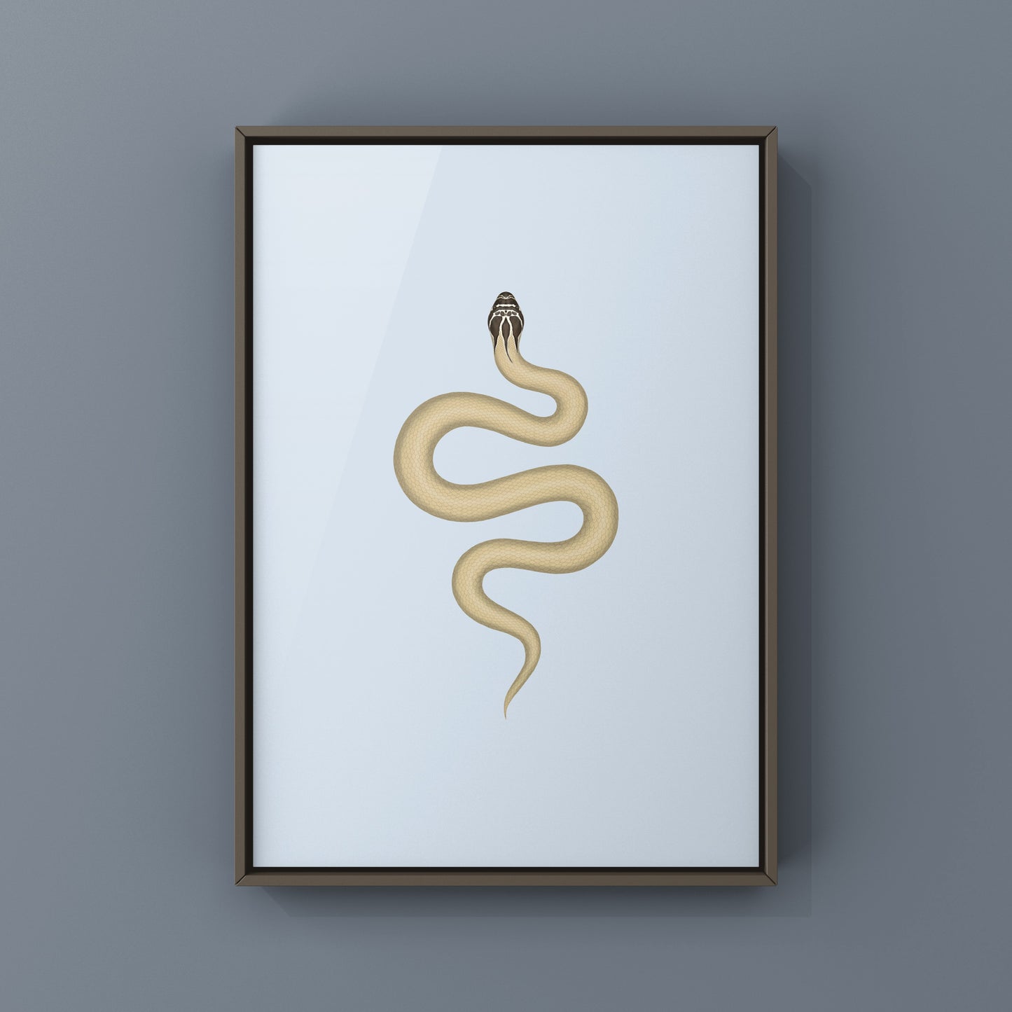 Western Hognose Snake art print featuring a Super Anaconda design by The Silk Ranch, showcasing detailed snake illustration.