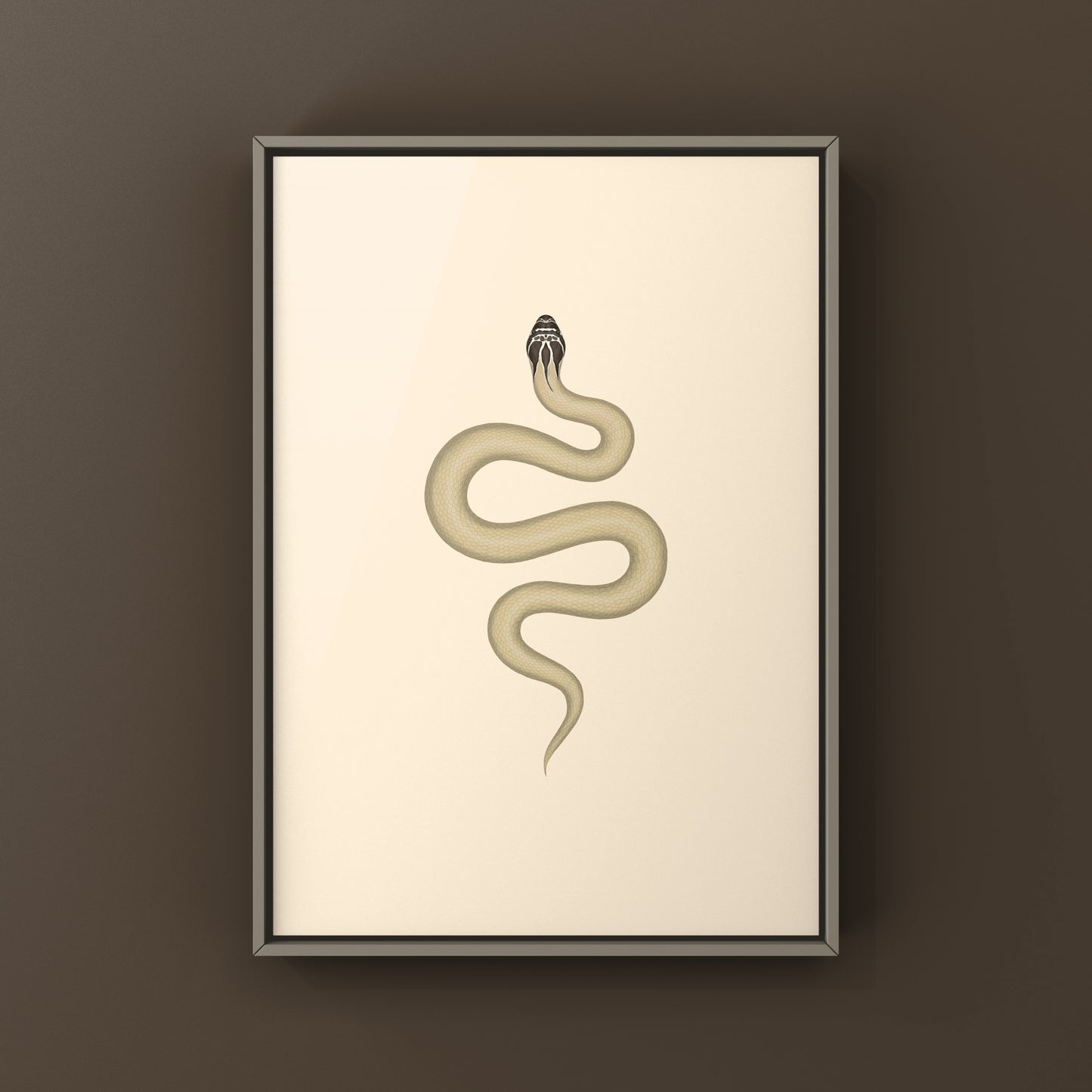 Western Hognose Snake art print featuring a detailed illustration of a Super Anaconda Western Hognose Snake by The Silk Ranch.