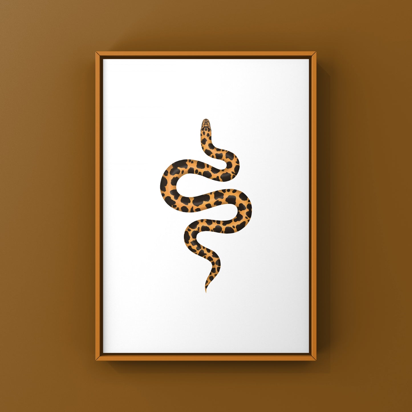 Kenyan Sand Boa art print by The Silk Ranch featuring detailed illustration of Gongylophis colubrinus snake on white background.