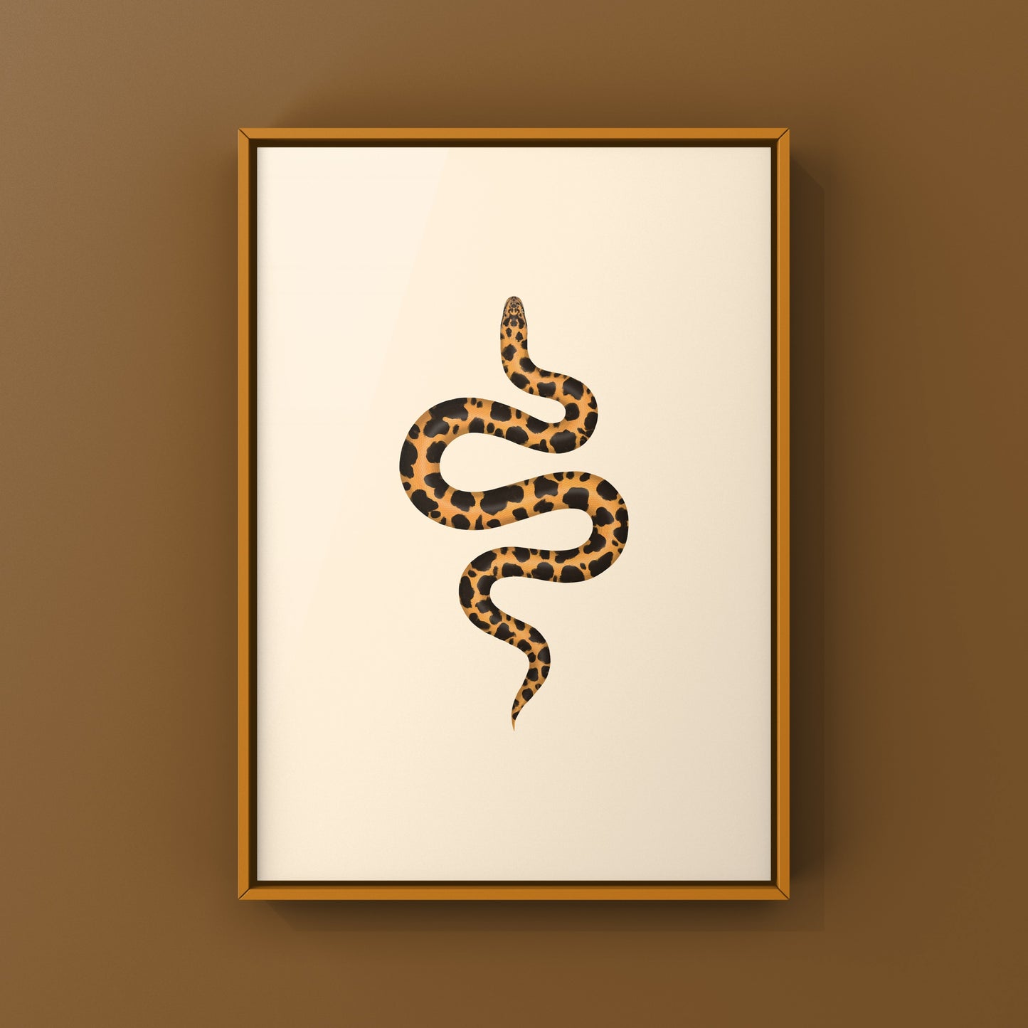 Kenyan Sand Boa art print by The Silk Ranch, featuring detailed illustration of Gongylophis colubrinus snake on textured paper.