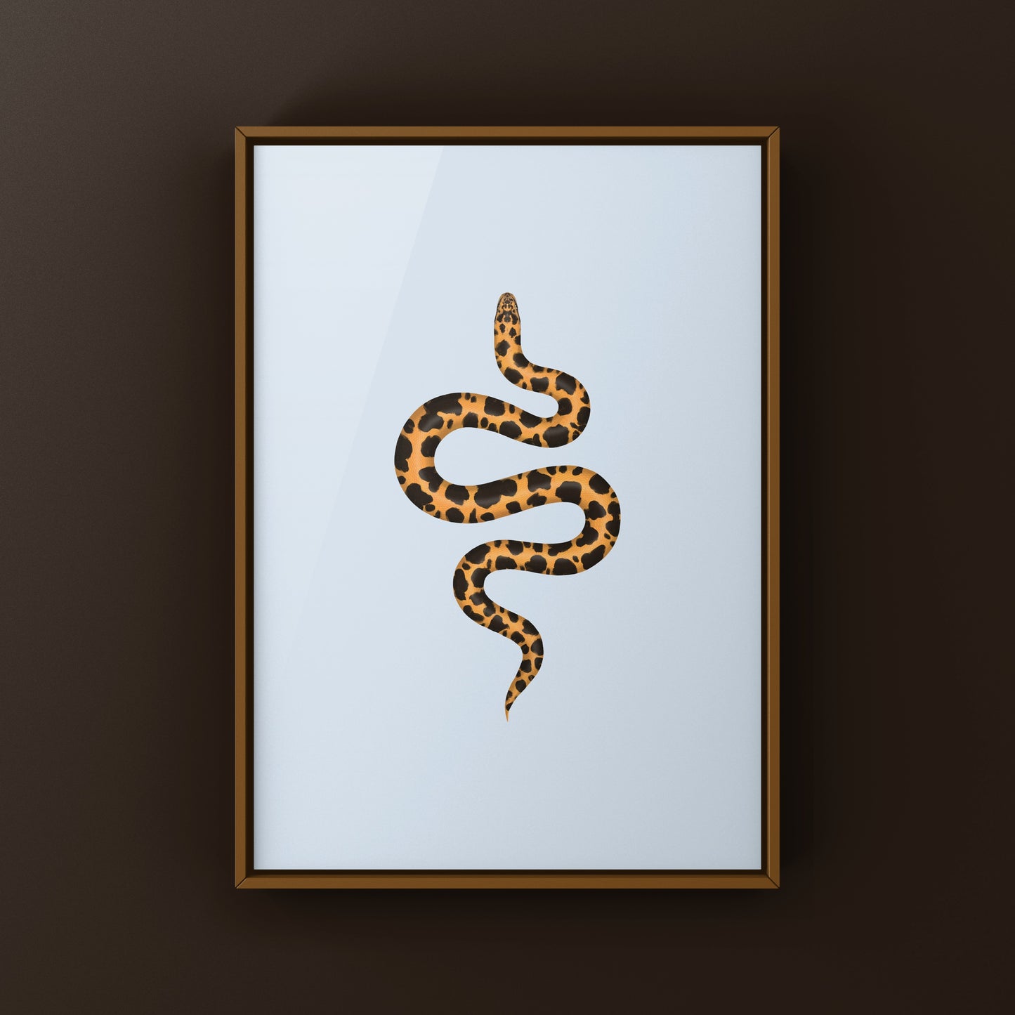 Kenyan Sand Boa art print by The Silk Ranch featuring detailed illustration of Gongylophis colubrinus reptile on textured paper.