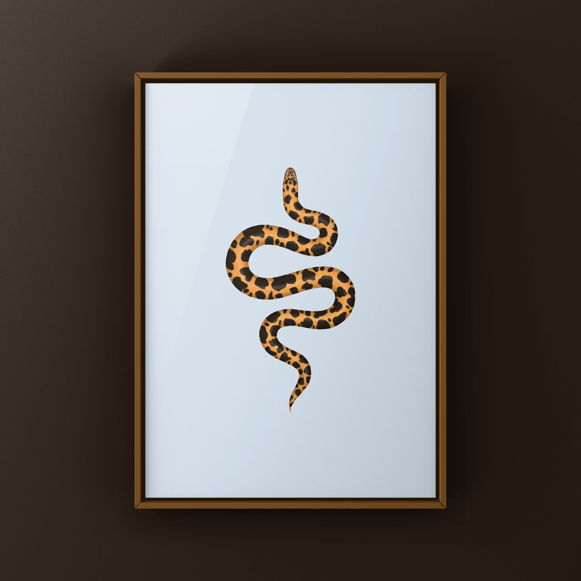 Kenyan Sand Boa art print by The Silk Ranch featuring detailed illustration of Gongylophis colubrinus reptile on textured paper.