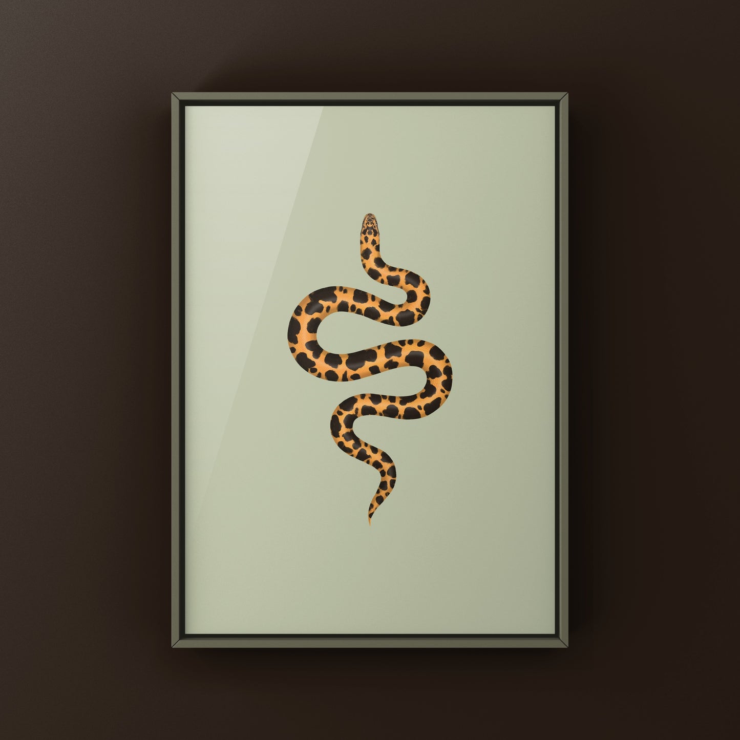 Kenyan Sand Boa art print by The Silk Ranch featuring detailed illustration of Gongylophis colubrinus on textured paper.