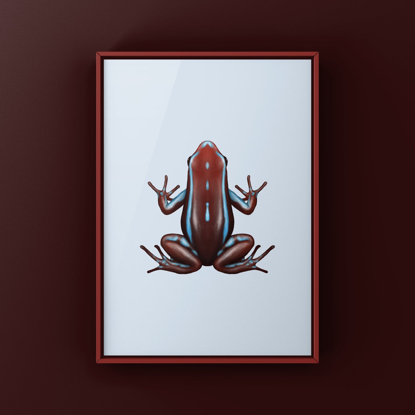 Colorful Ankas Anthony’s Poison Arrow Frog art print by The Silk Ranch featuring vibrant details of Epipedobates anthonyi.