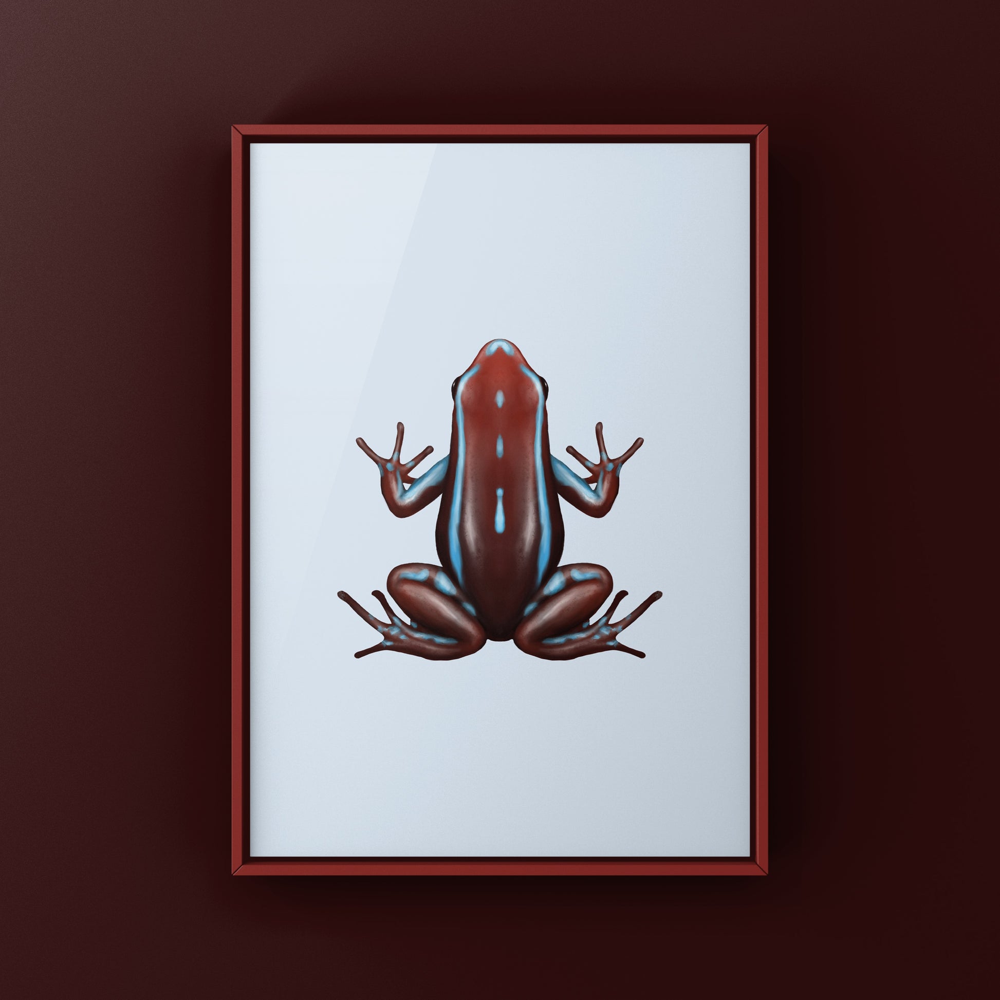 Colorful Ankas Anthony’s Poison Arrow Frog art print by The Silk Ranch featuring vibrant details of Epipedobates anthonyi.