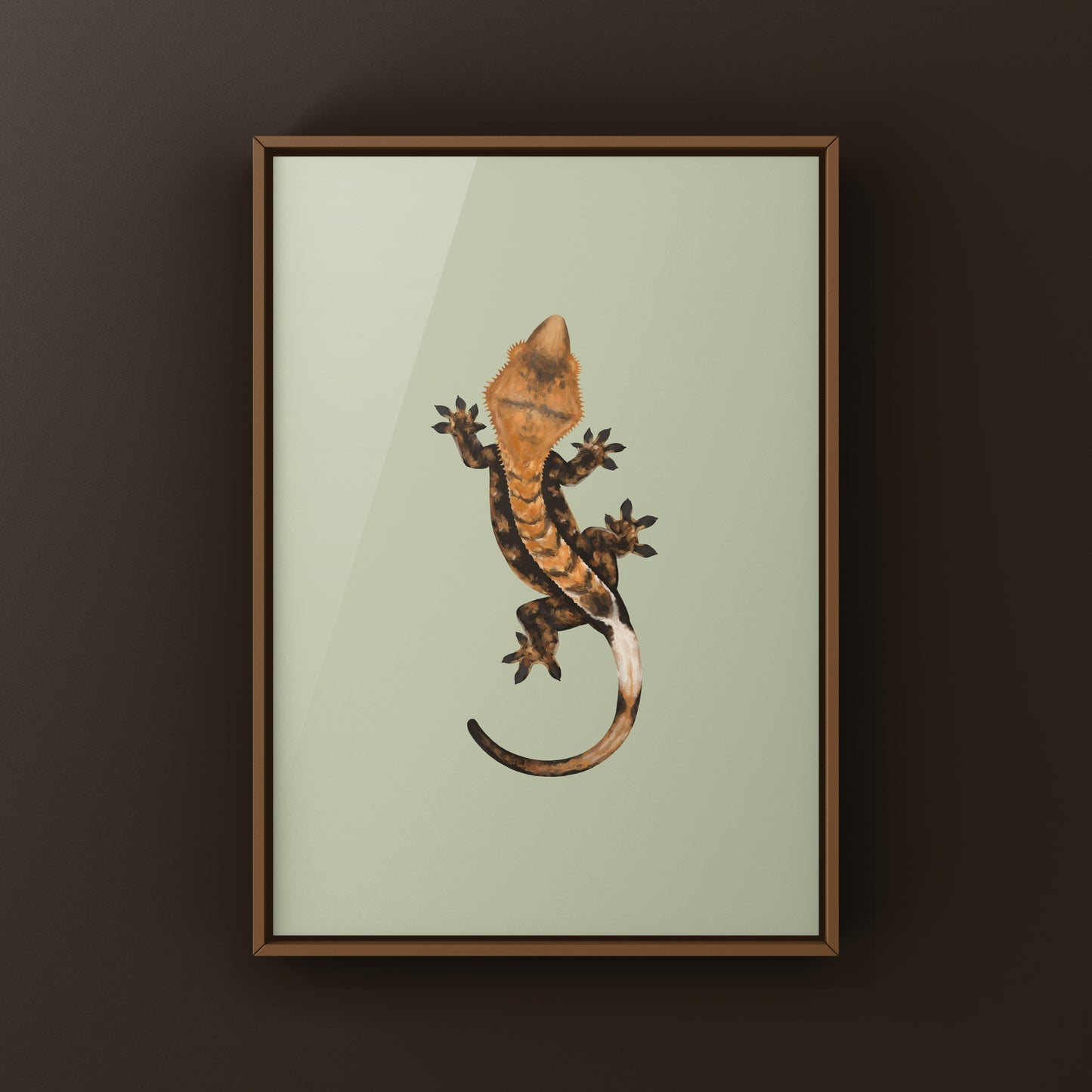 Halloween Crested Gecko Art Print (Correlophus ciliatus) from The Silk Ranch