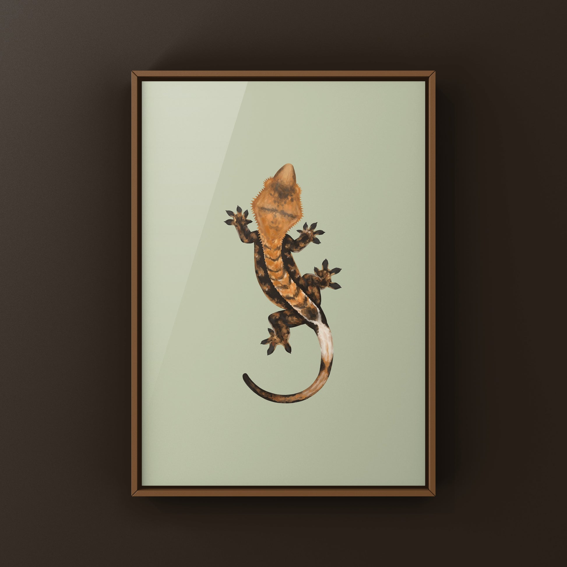 Halloween Crested Gecko Art Print (Correlophus ciliatus) from The Silk Ranch