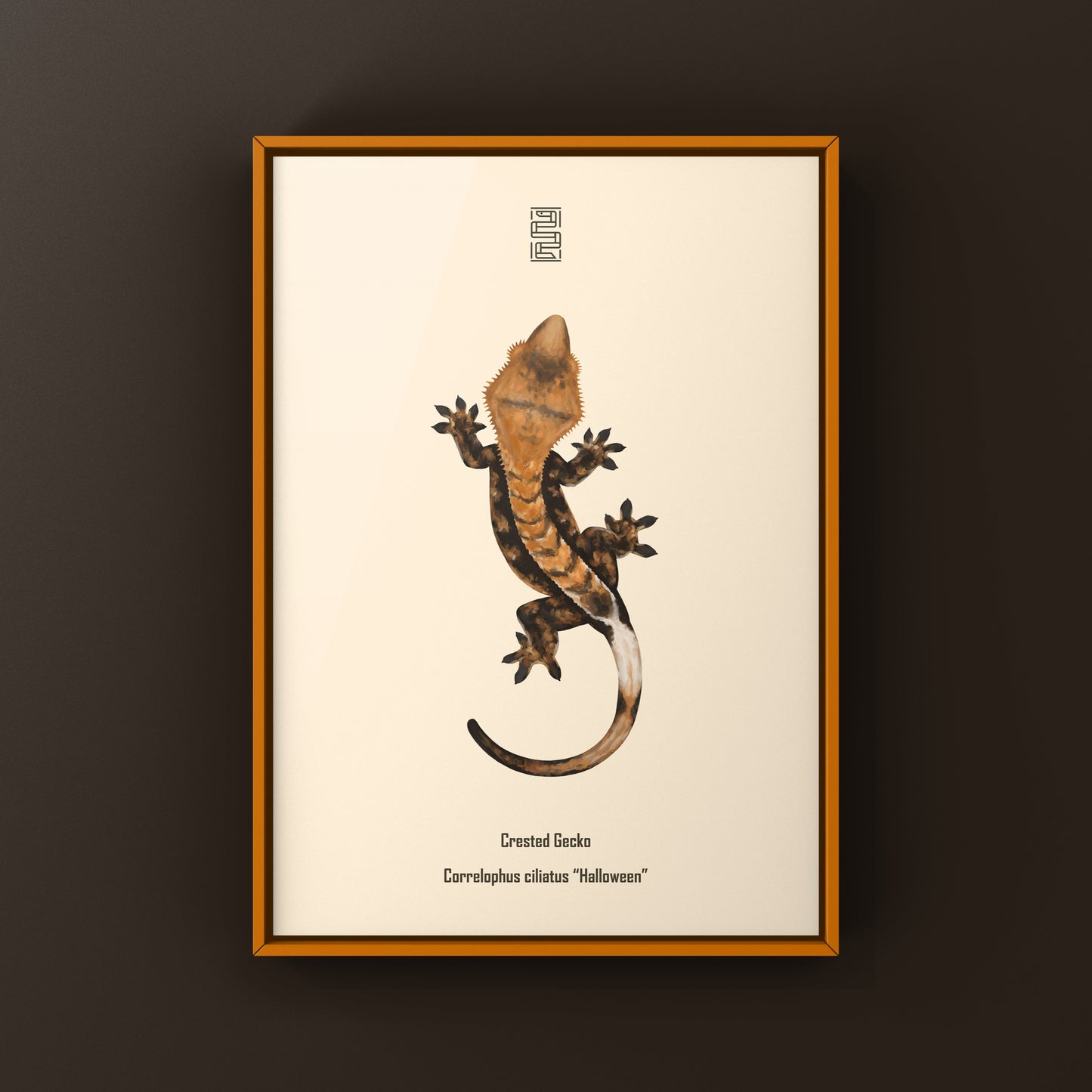 Halloween Crested Gecko Art Print (Correlophus ciliatus) from The Silk Ranch