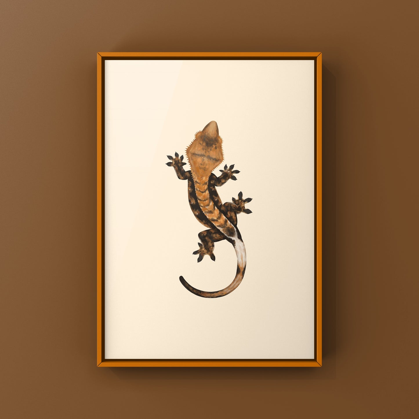 Halloween Crested Gecko Art Print (Correlophus ciliatus) from The Silk Ranch