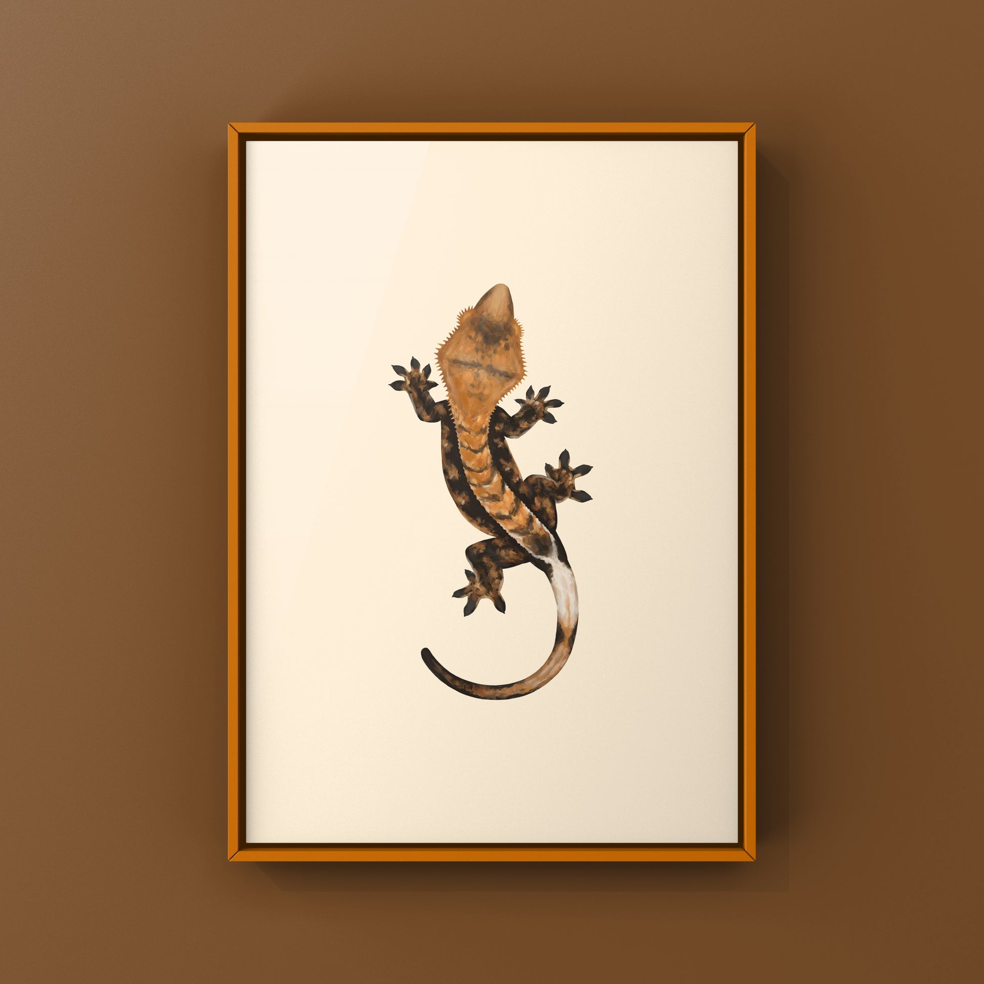 Halloween Crested Gecko Art Print (Correlophus ciliatus) from The Silk Ranch