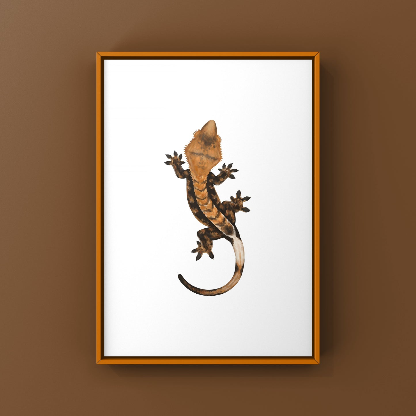 Halloween Crested Gecko Art Print (Correlophus ciliatus) from The Silk Ranch