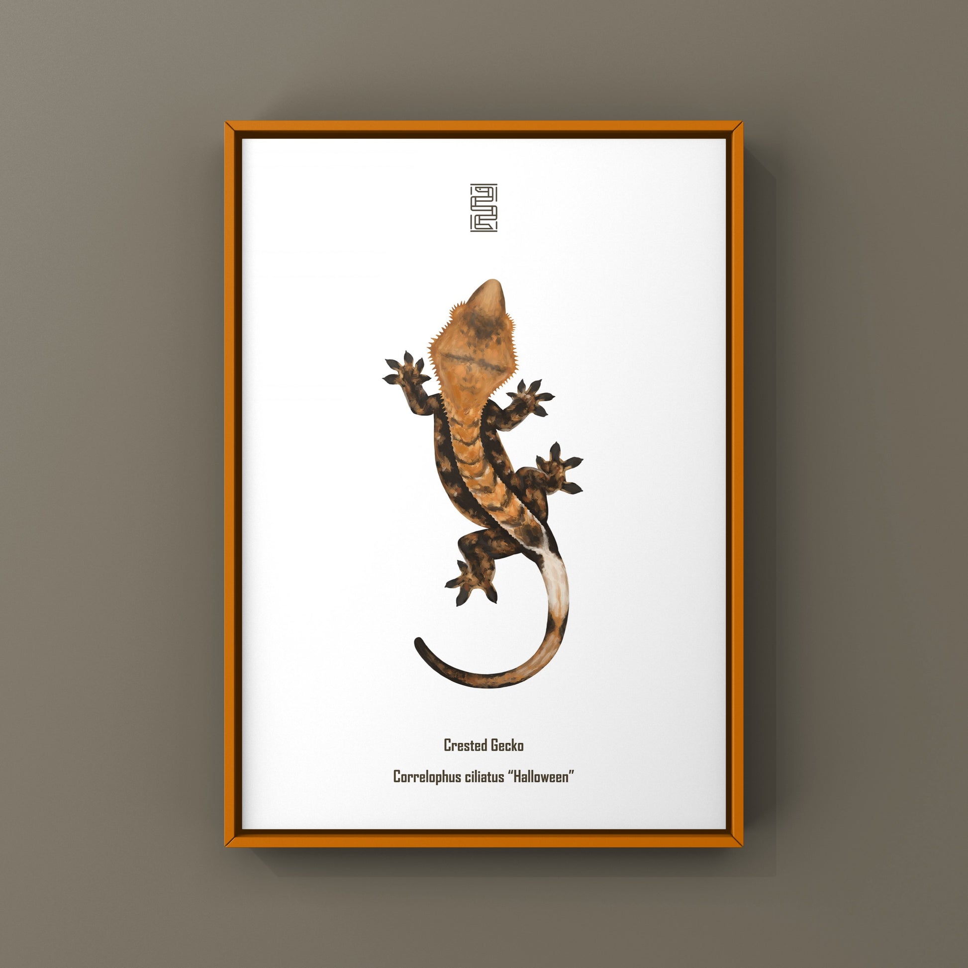 Halloween Crested Gecko Art Print (Correlophus ciliatus) from The Silk Ranch