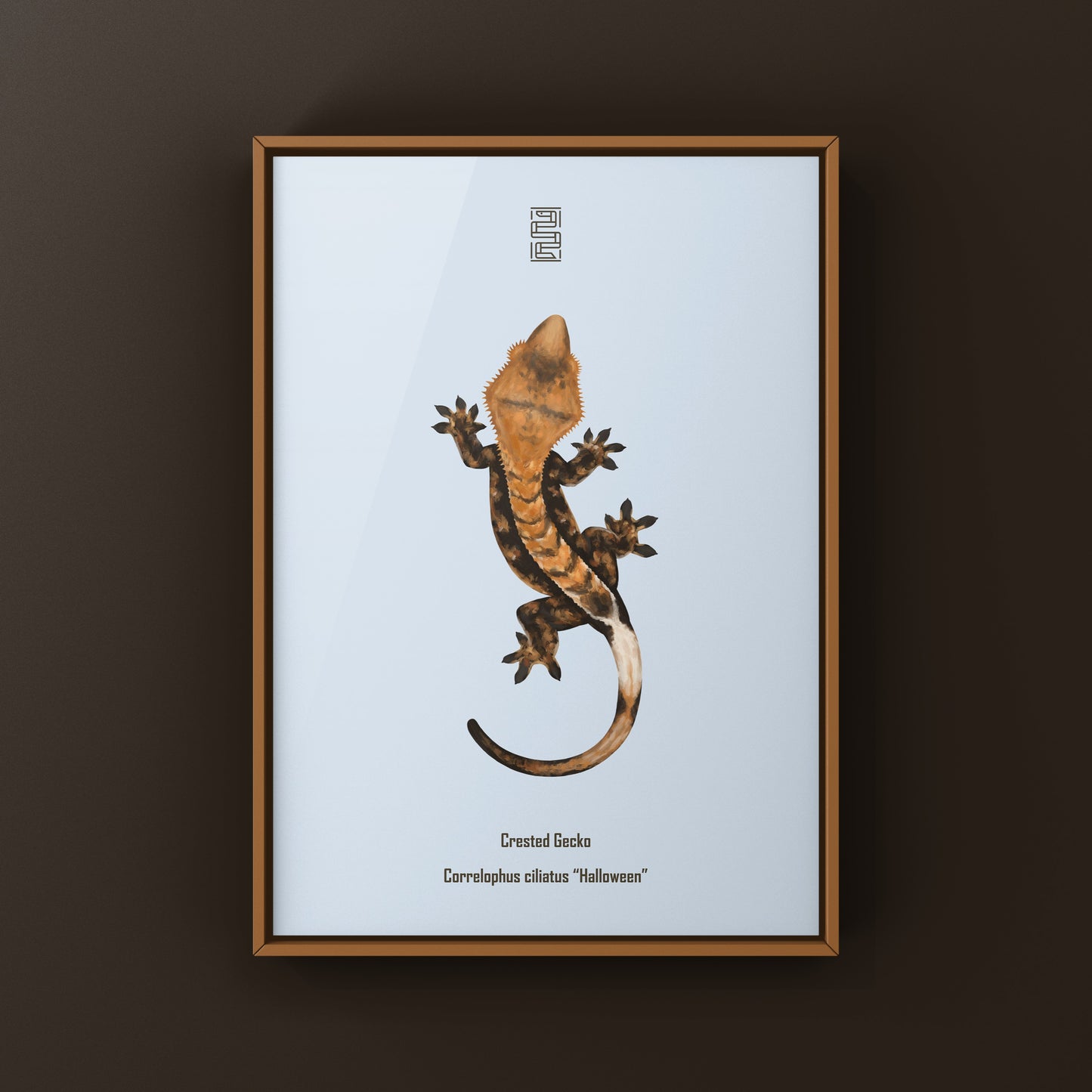 Halloween Crested Gecko Art Print (Correlophus ciliatus) from The Silk Ranch