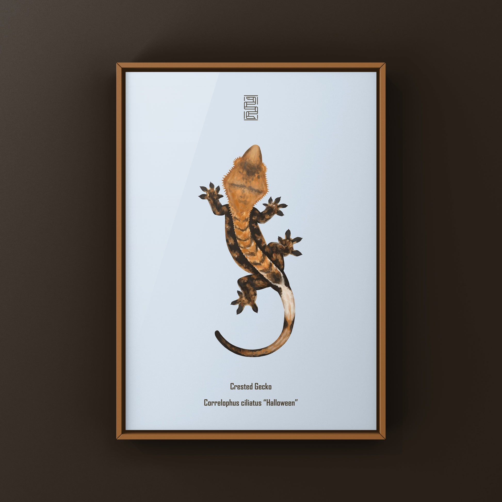 Halloween Crested Gecko Art Print (Correlophus ciliatus) from The Silk Ranch