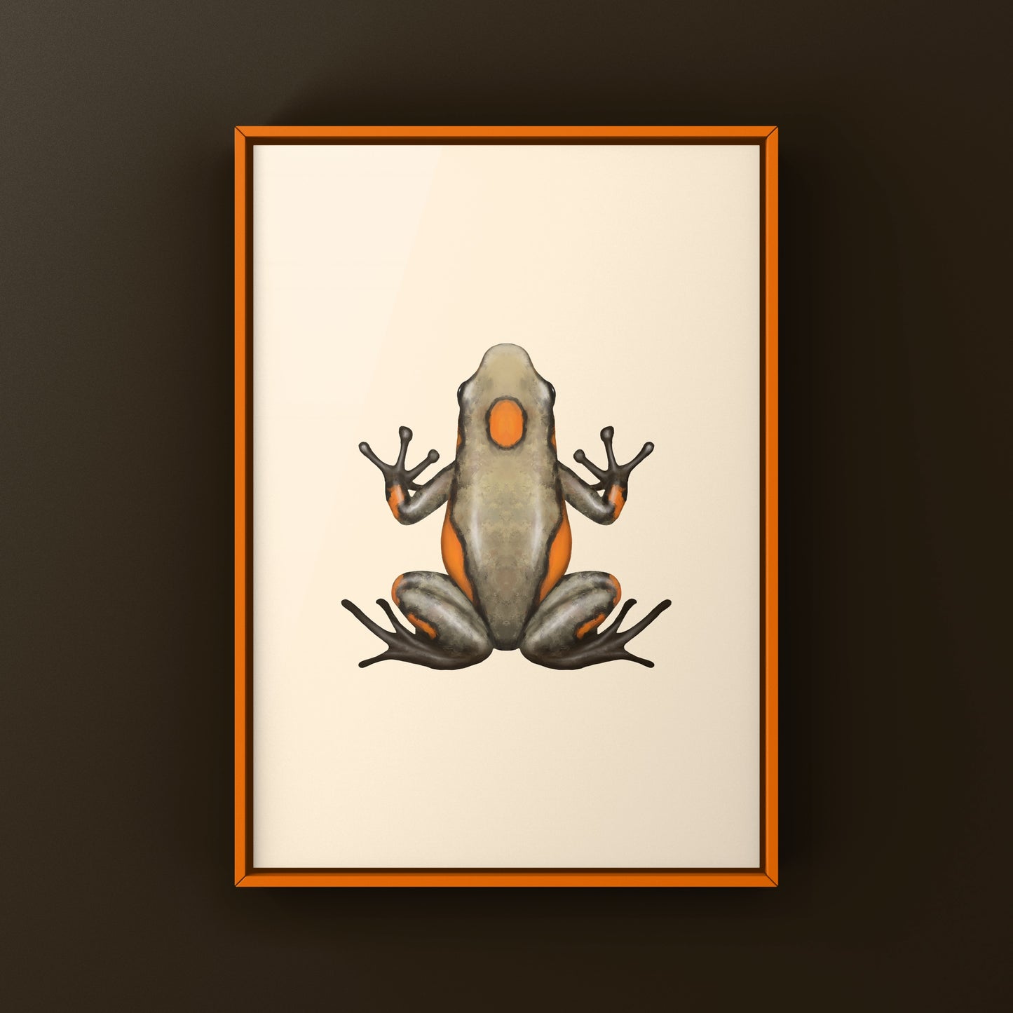 Colorful Tado Harlequin Poison Frog art print by The Silk Ranch showcasing vibrant Oophaga histrionica illustration.