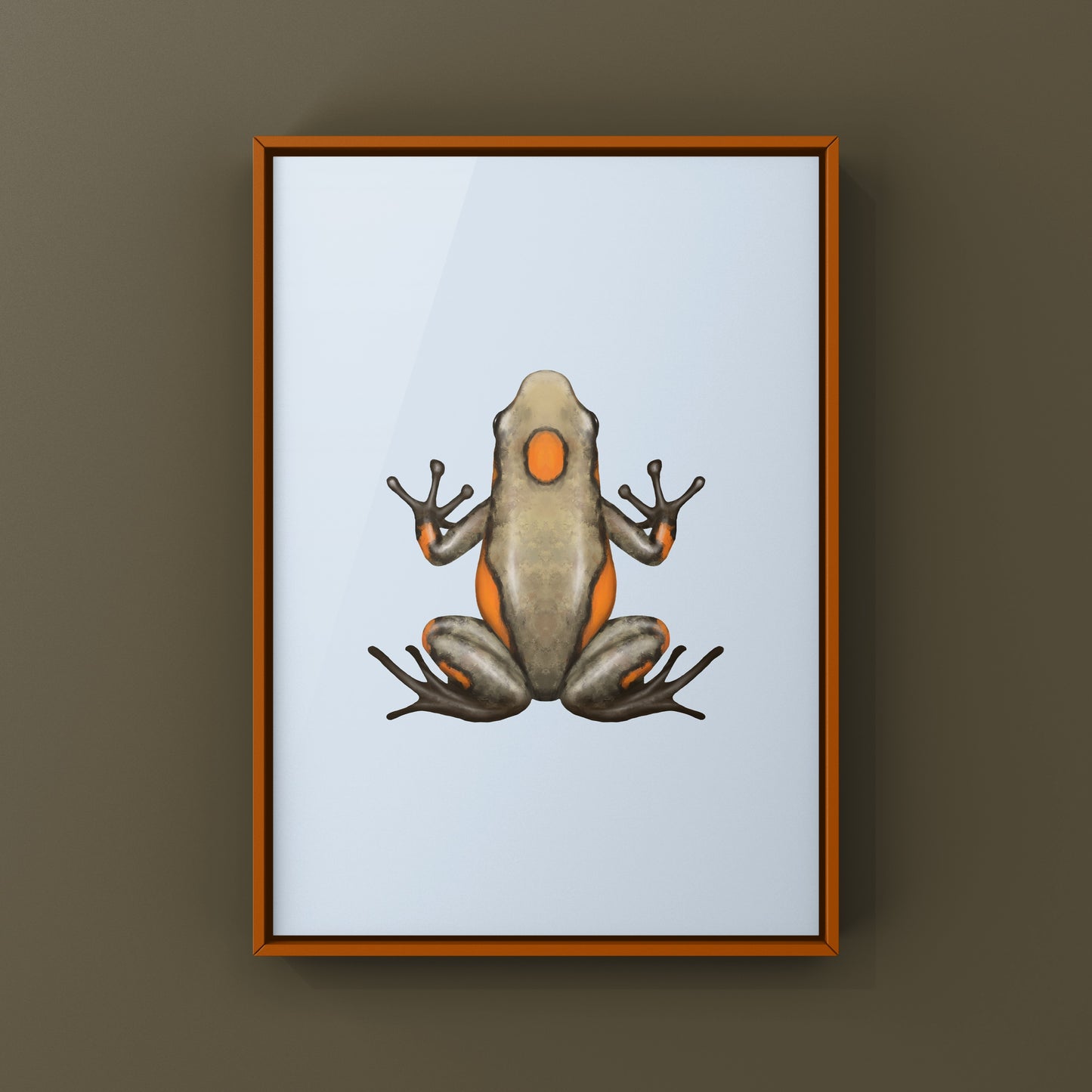 Colorful Tado Harlequin Poison Frog art print featuring vibrant Oophaga histrionica illustrations on high-quality paper.