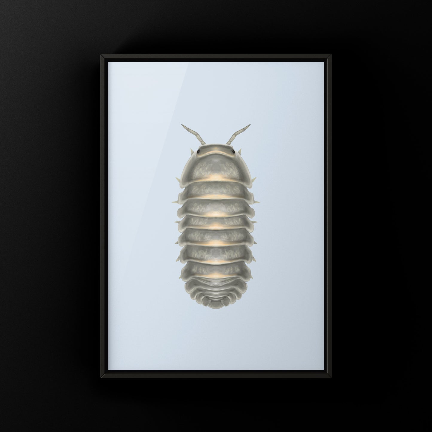 Mango Sticky Rice Cubaris sp. isopod art print showing detailed illustration of the colorful isopod on white background