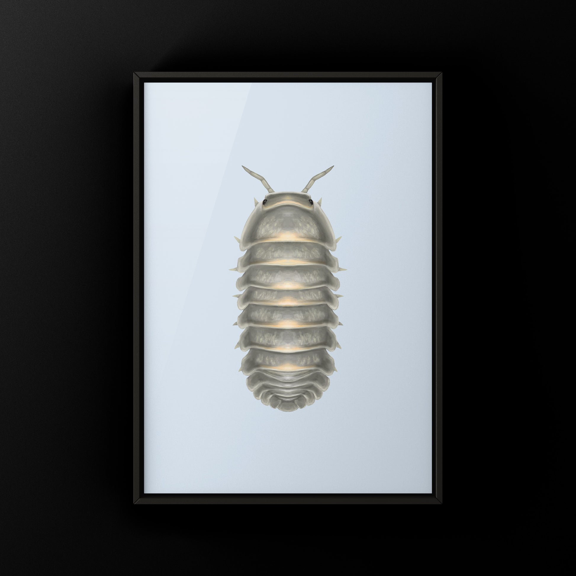 Mango Sticky Rice Cubaris sp. isopod art print showing detailed illustration of the colorful isopod on white background