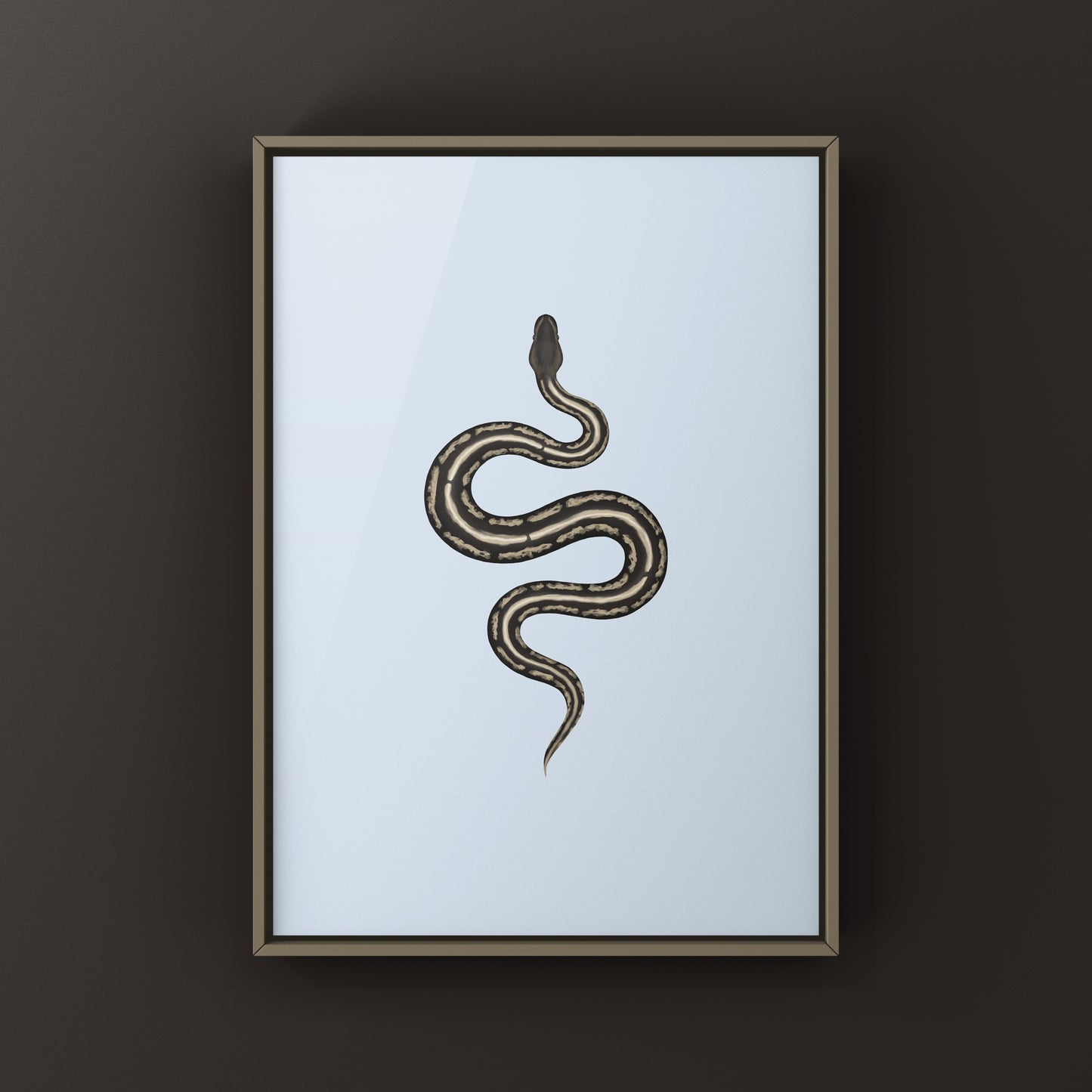 Cinnamon Mahogany Ball Python Ball Python Art Print (Python regius)