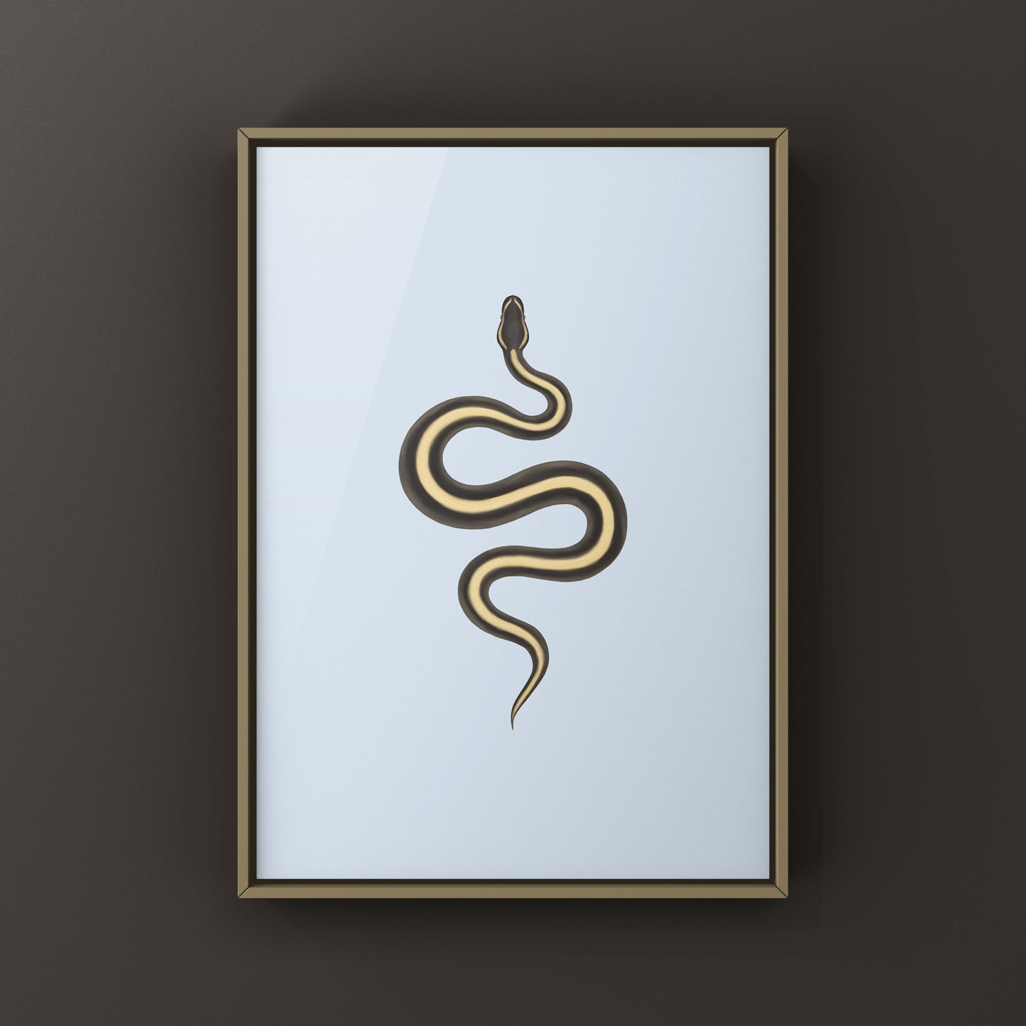 Mojave Genetic Stripe Ball Python Art Print (Python regius)