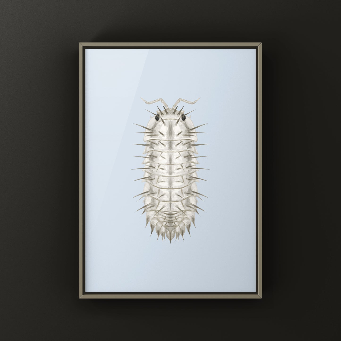 Ivory Spiky Isopod Art Print (Lareola sp. Ivory Spiky)