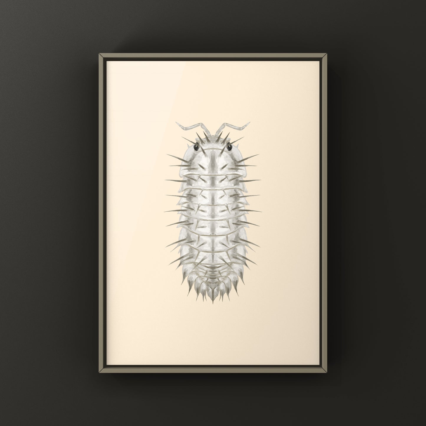 Ivory Spiky Isopod Art Print (Lareola sp. Ivory Spiky)