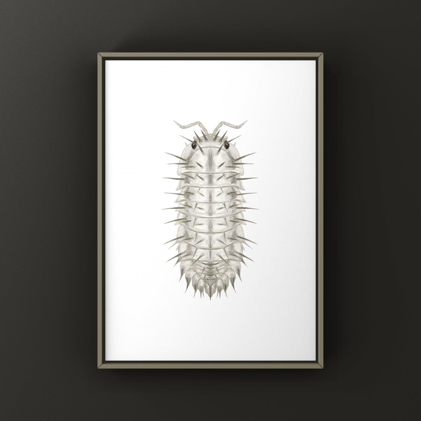 Ivory Spiky Isopod Art Print (Lareola sp. Ivory Spiky)
