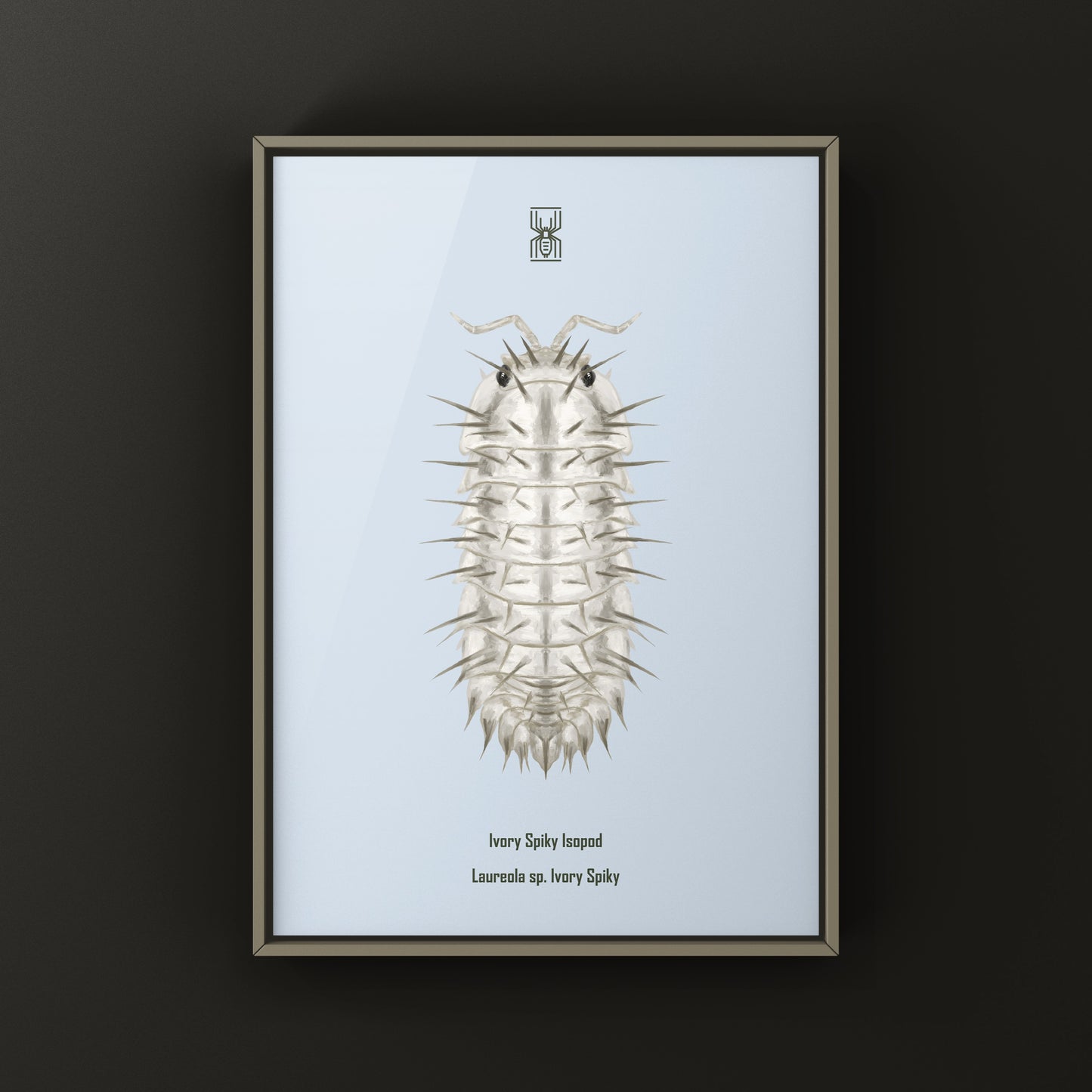 Ivory Spiky Isopod Art Print (Lareola sp. Ivory Spiky)