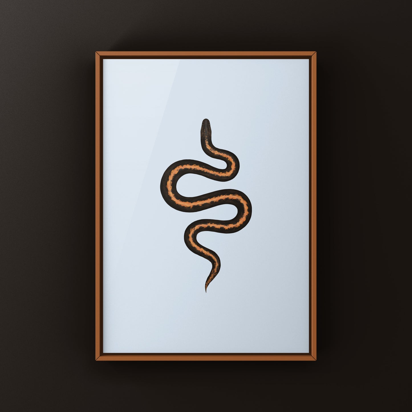 Stripe Kenyan Sand Boa Art Print (Gongylophis colubrinus)