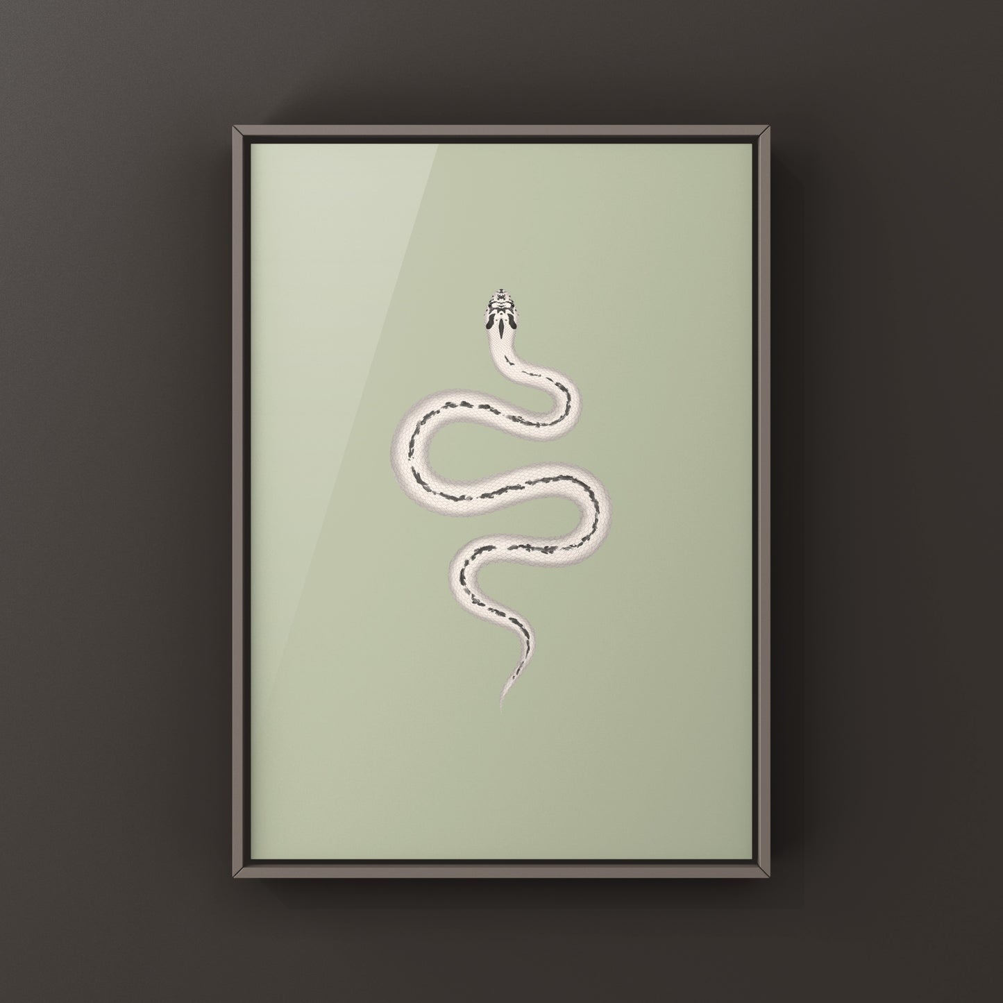Super Arctic Super Anaconda Western Hognose Snake Art Print (Heterodon nasicus)