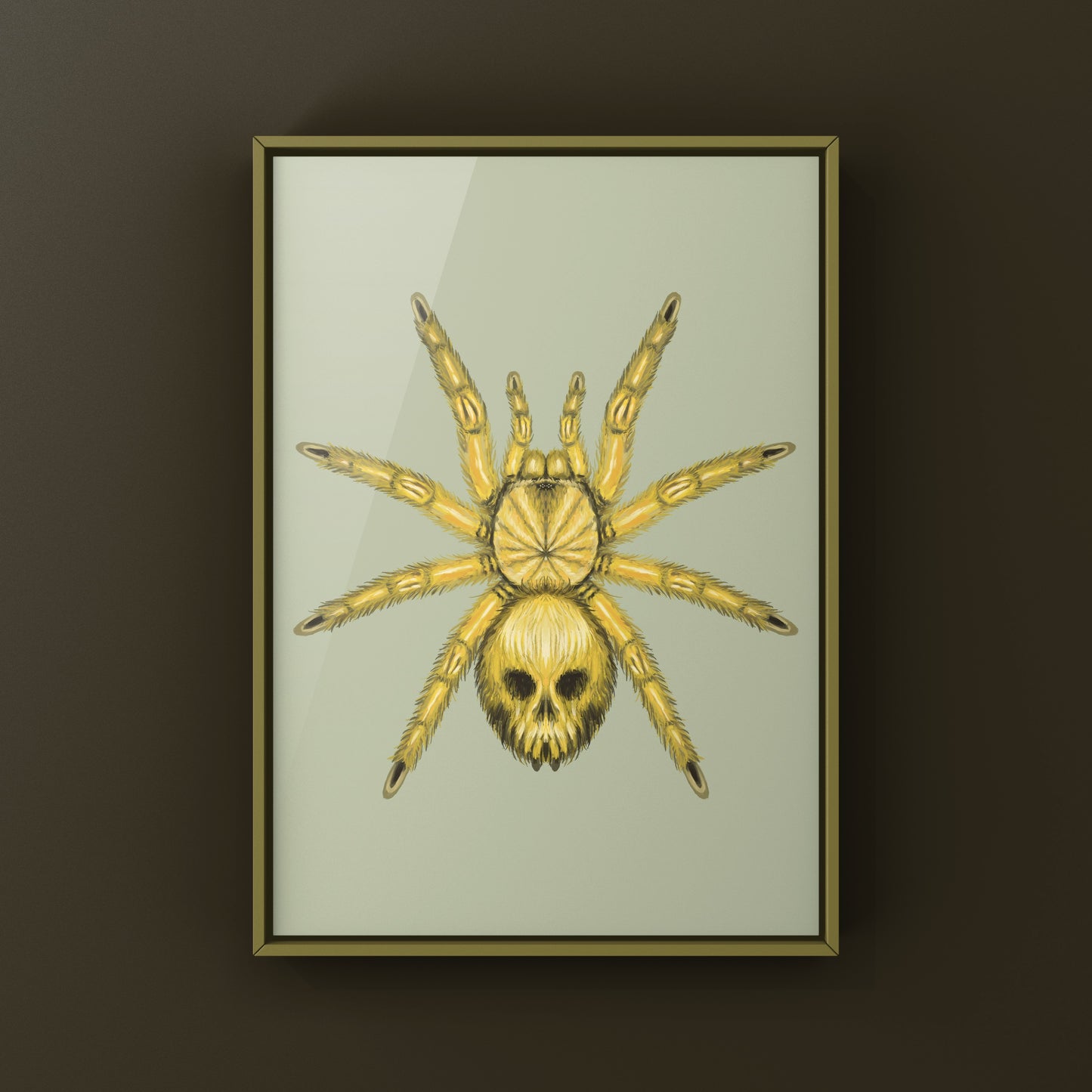 Midas Curse Tarantula Art Print (Euathlus sp. Aurimortis)
