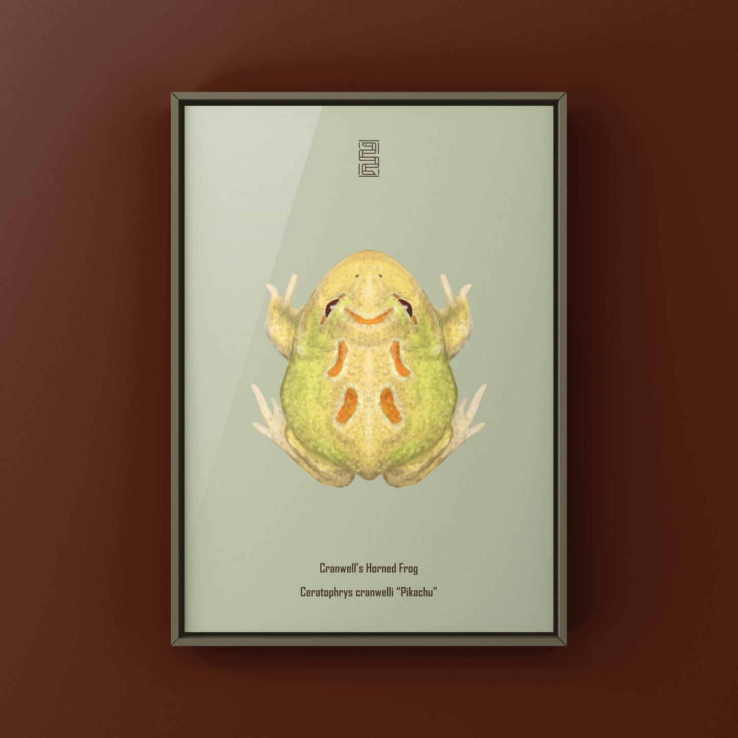 Pikachu Pacman Frog Art Print (Ceratophrys cranwelli)