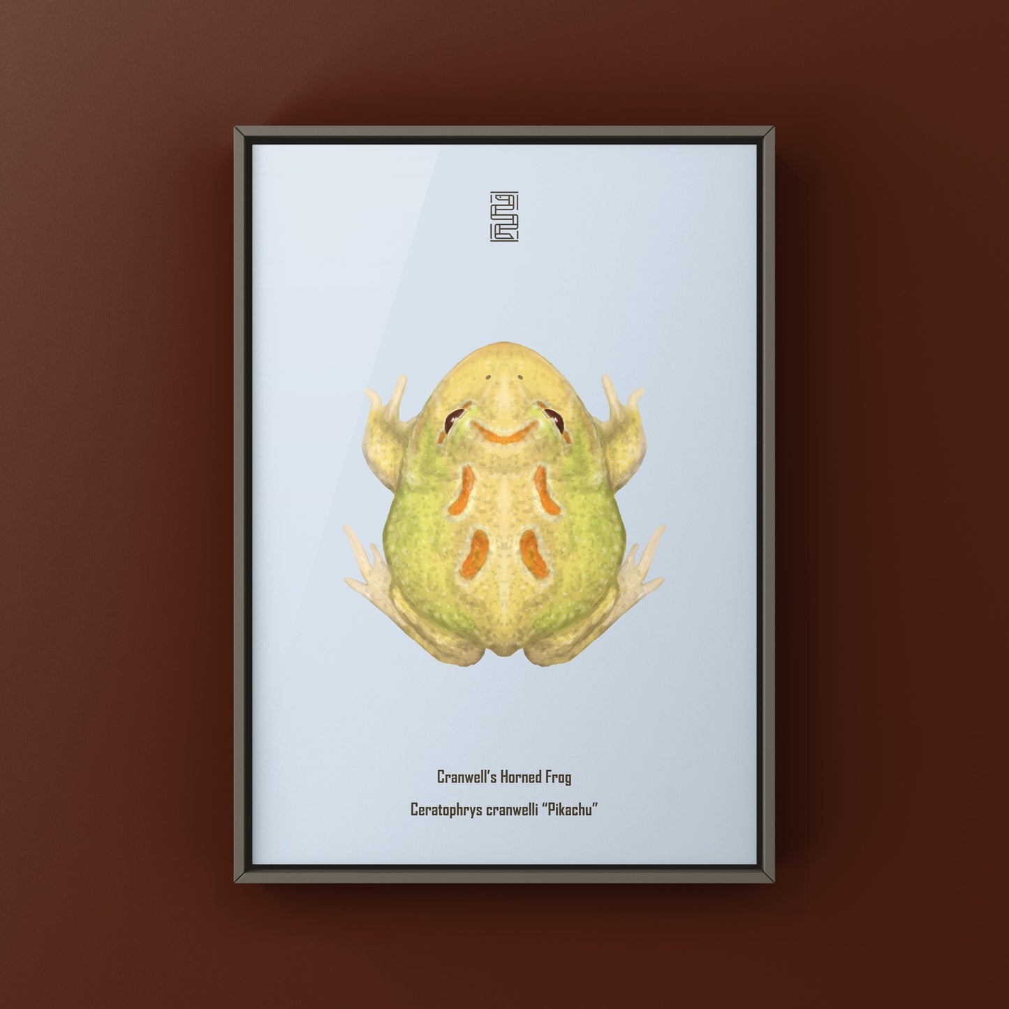 Pikachu Pacman Frog Art Print (Ceratophrys cranwelli)